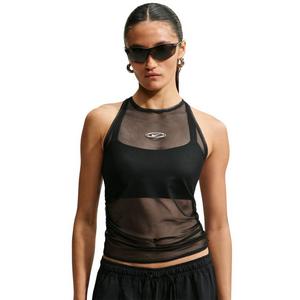 Nike Women's Sportswear Tight Sheer Racerback Tank Top - Black/White - BLACK/WHITE