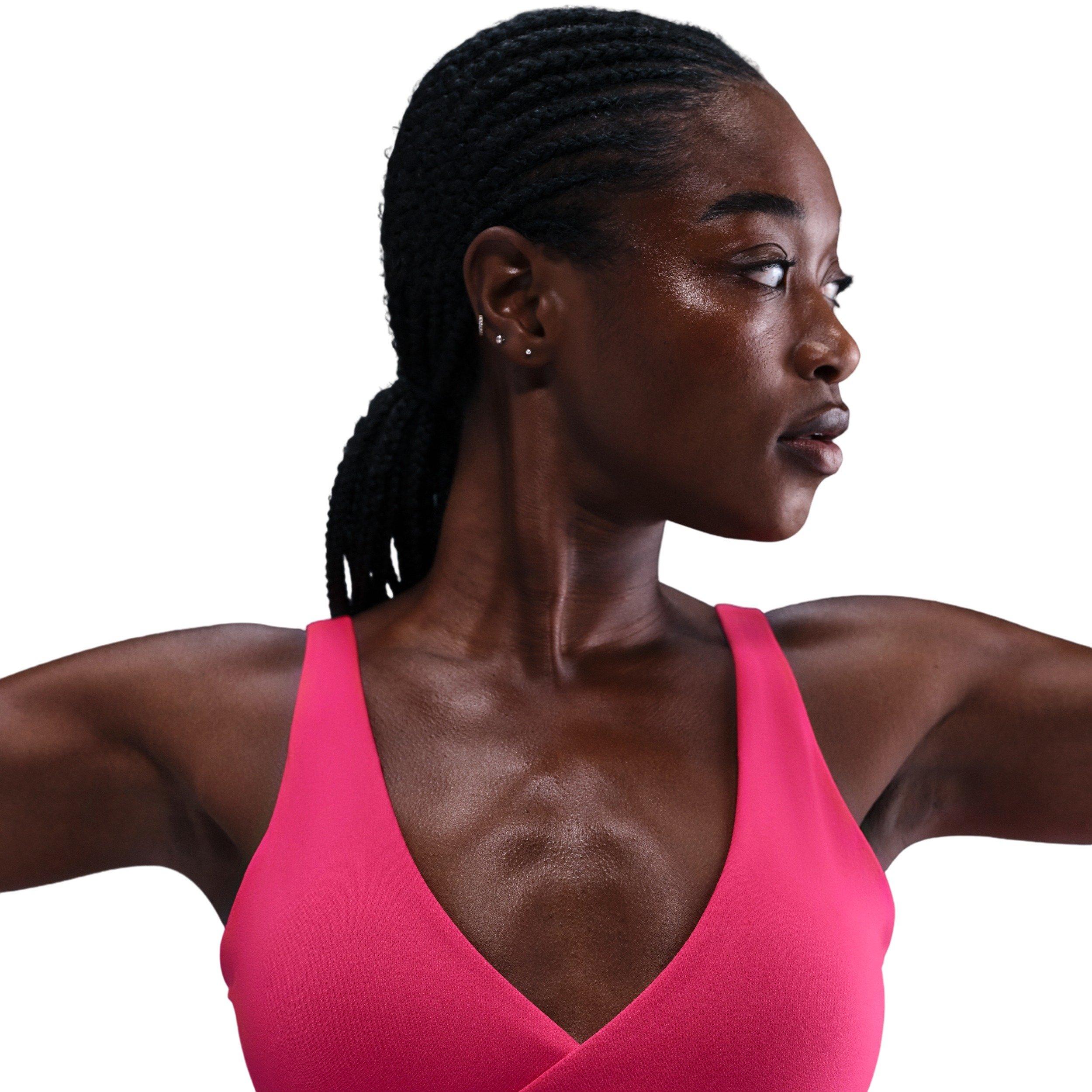 Nike Women's One Light-Support Padded Sports Bra - Pink - PINK Thumbnail View 3