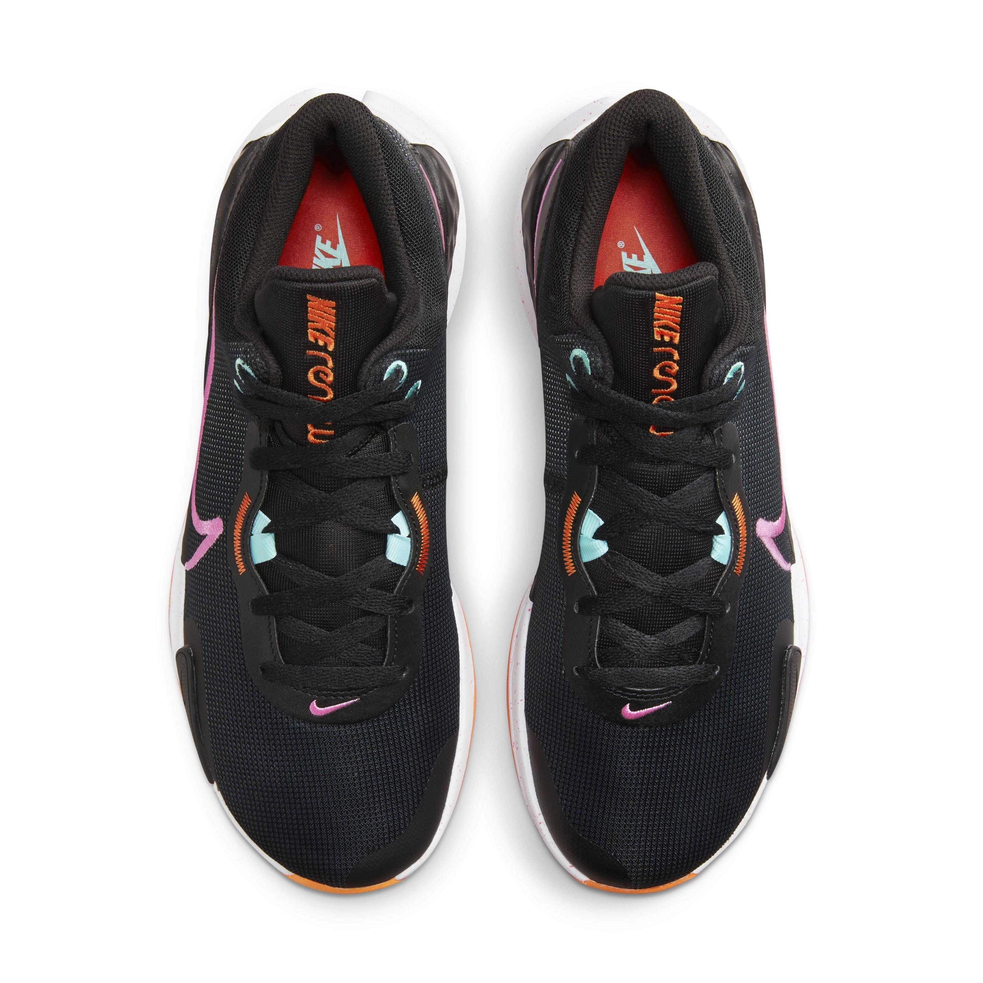 Nike Renew Elevate 3 "Black/Anthracite/Brilliant Orange/Pink Spell" Men's Basketball Shoe - BLACK/ANTHRACITE/ORANGE/PINK Thumbnail View 4