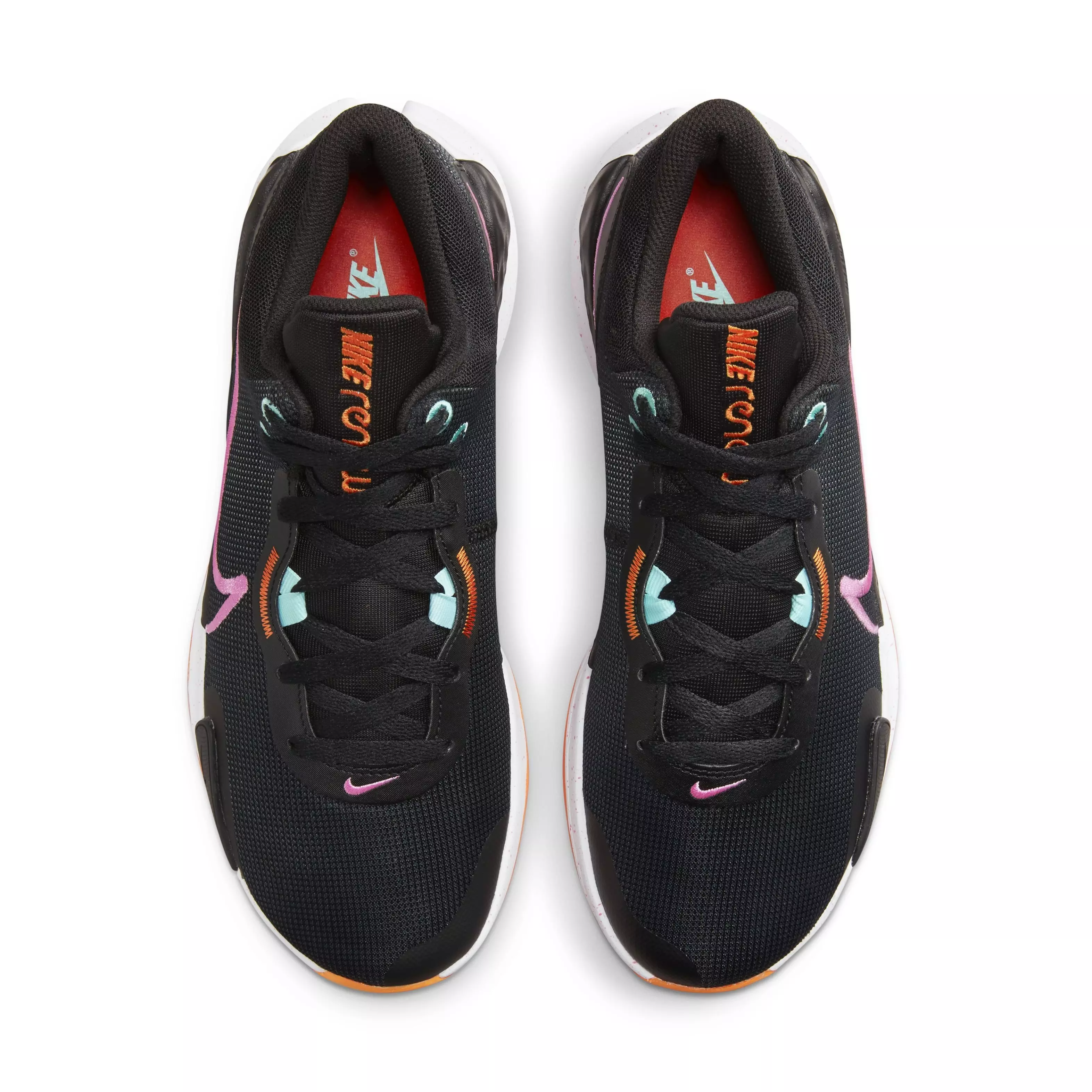 Nike Renew Elevate 3 "Black/Anthracite/Brilliant Orange/Pink Spell" Men's Basketball Shoe - BLACK/ANTHRACITE/ORANGE/PINK