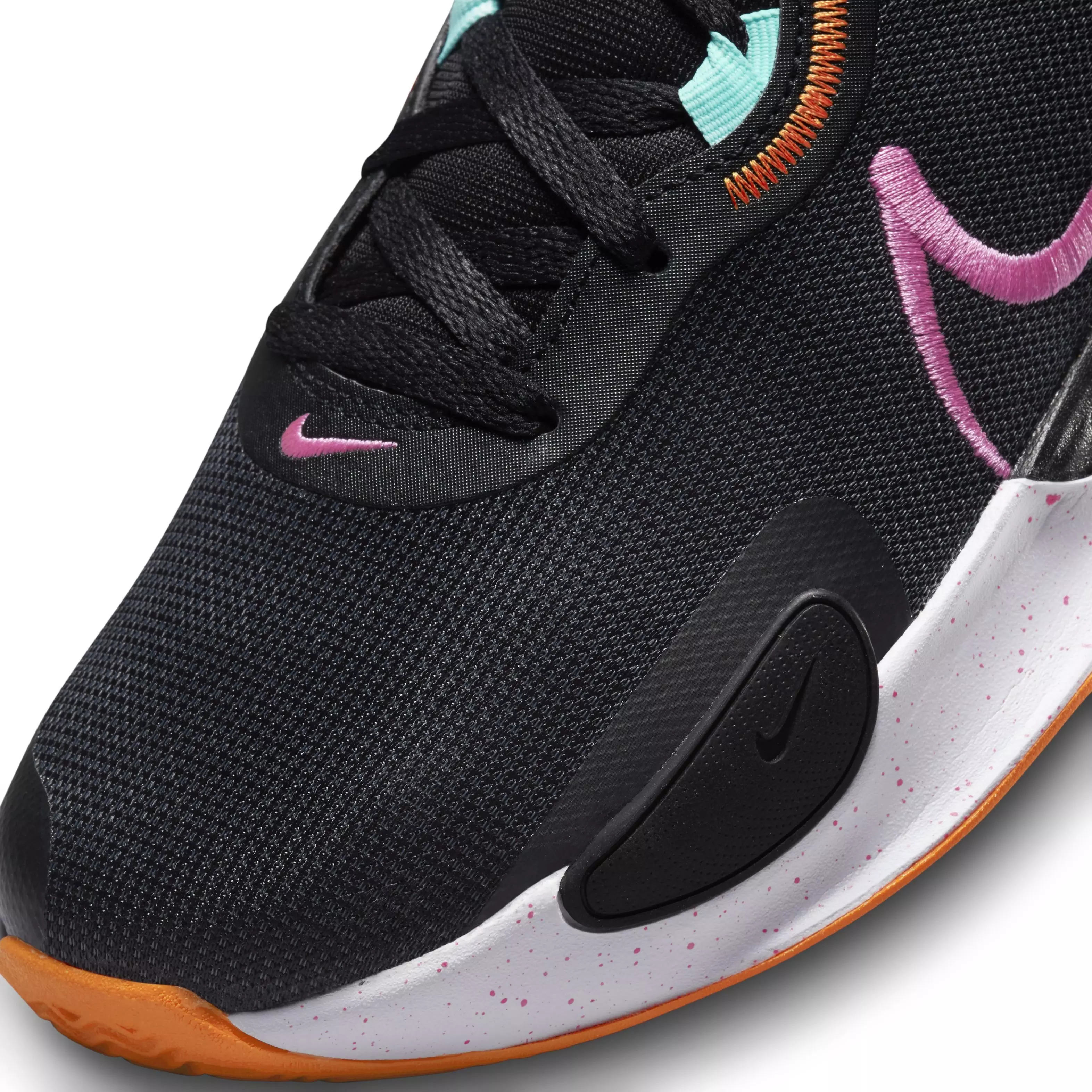 Nike Renew Elevate 3 "Black/Anthracite/Brilliant Orange/Pink Spell" Men's Basketball Shoe - BLACK/ANTHRACITE/ORANGE/PINK