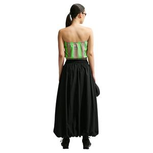 Nike Women's Sportswear Slim Striped Jersey Tube Top - Brown/Green - BROWN/GREEN
