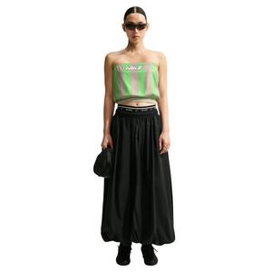 Nike Women's Sportswear Slim Striped Jersey Tube Top - Brown/Green - BROWN/GREEN