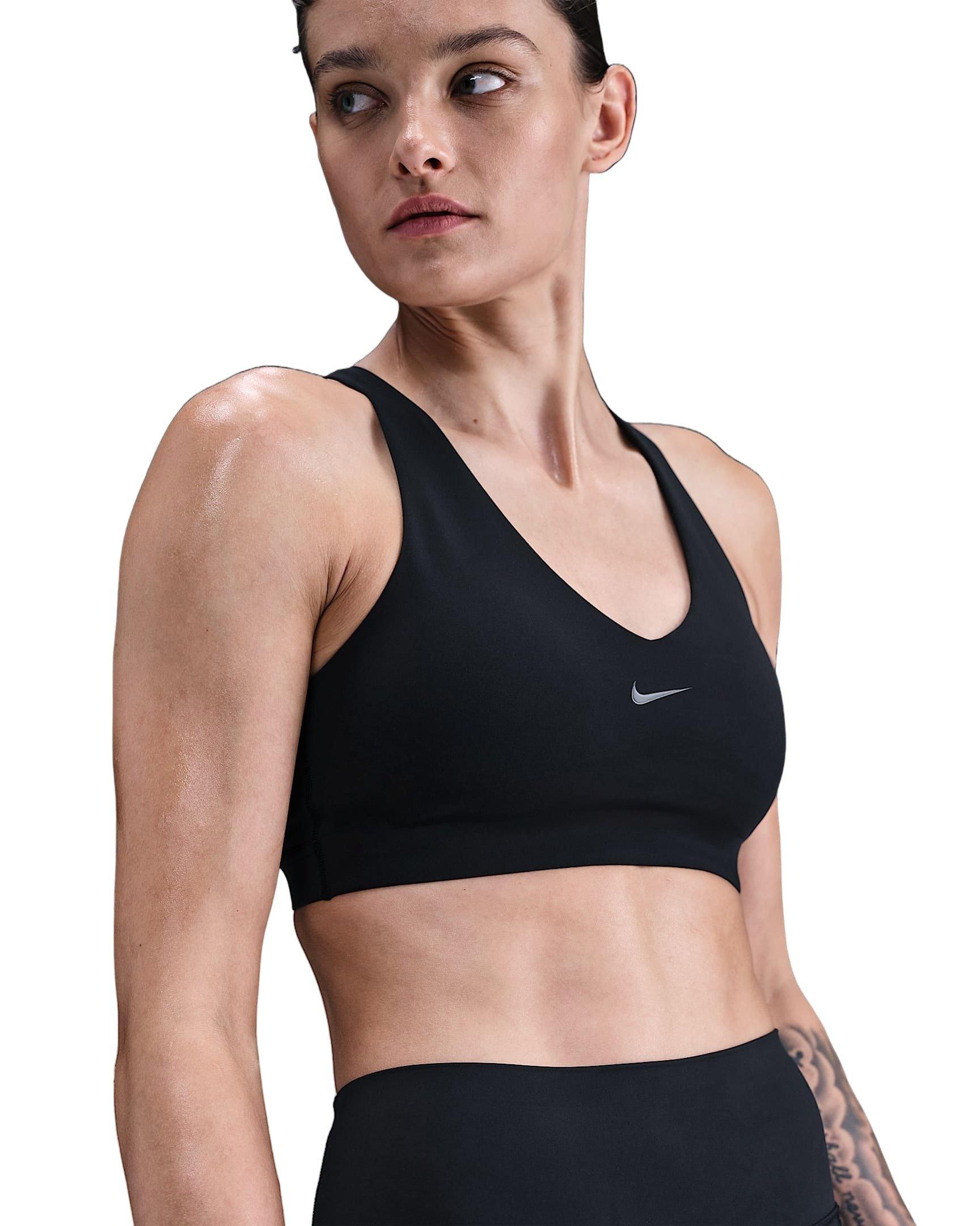 Nike Women's Universa Medium-Support Padded Sport Bra -Black - BLACK Thumbnail View 1