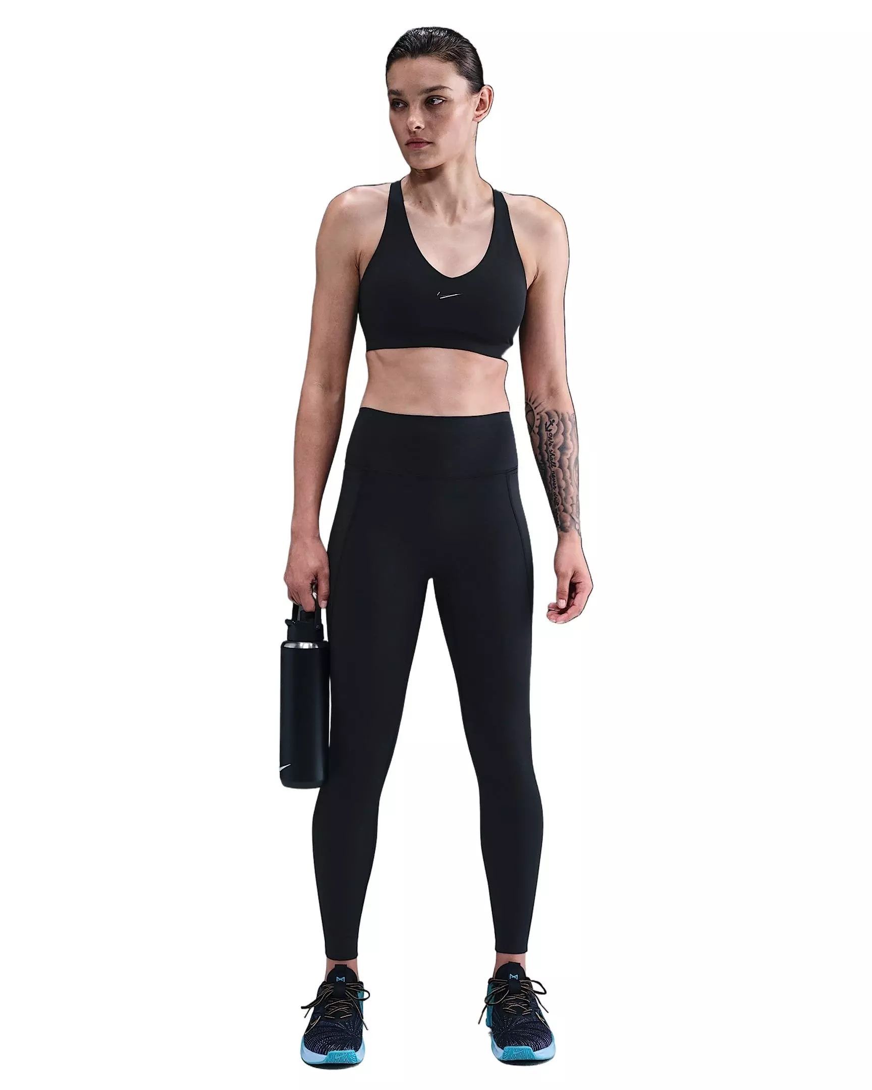 Nike Women's Universa Medium-Support Padded Sport Bra - Black - BLACK