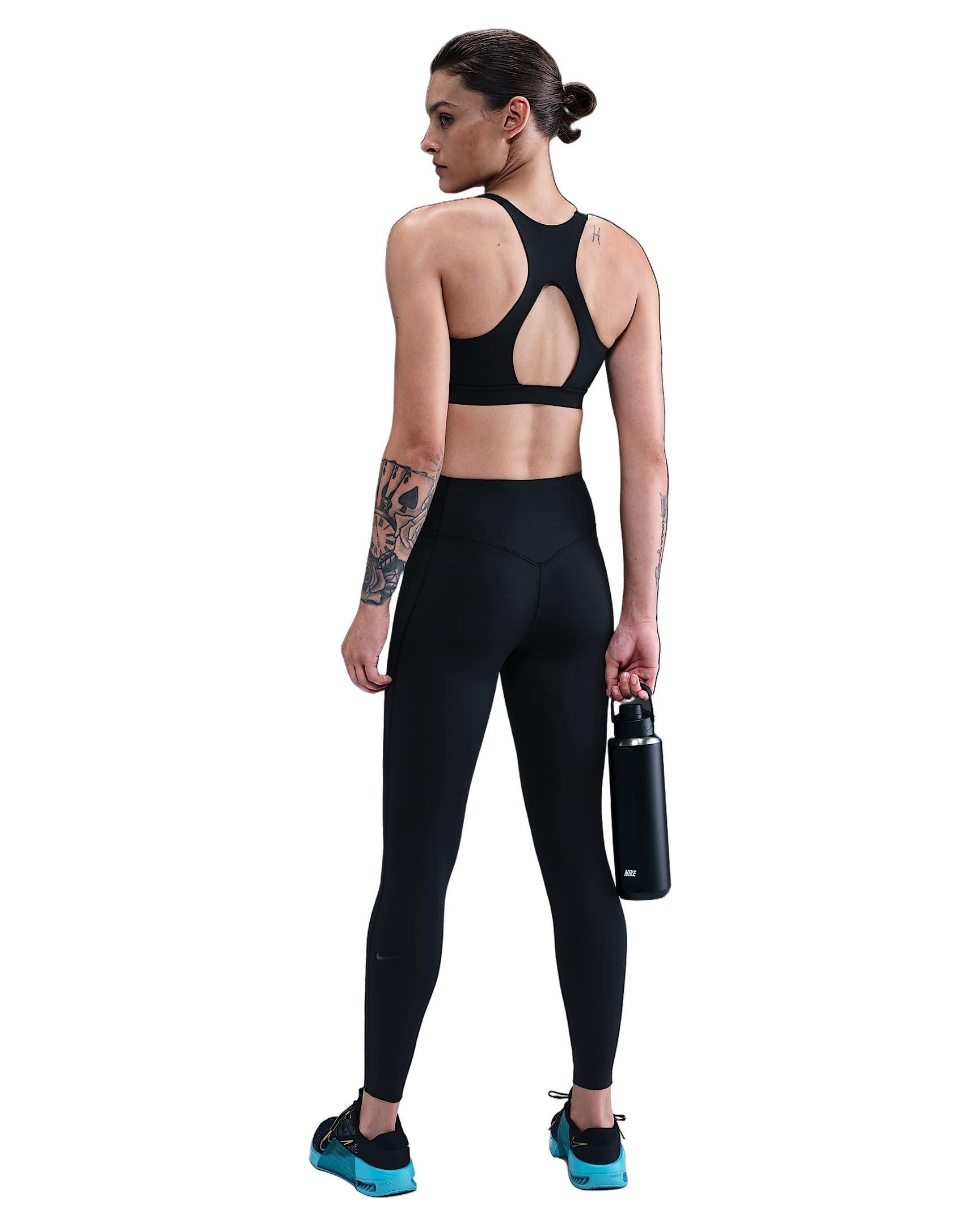 Nike Women's Universa Medium-Support Padded Sport Bra - Black - BLACK Thumbnail View 5