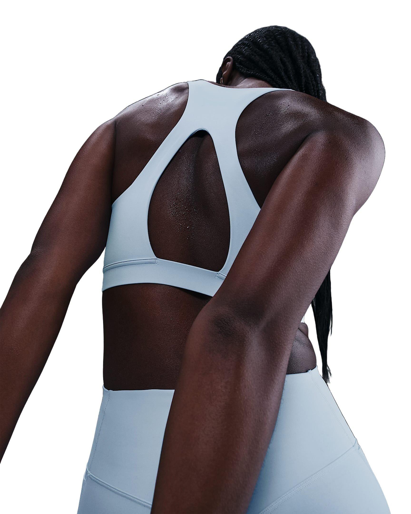 Nike Women's Universa Medium-Support Padded Sport Bra - Blue - BLUE Thumbnail View 2