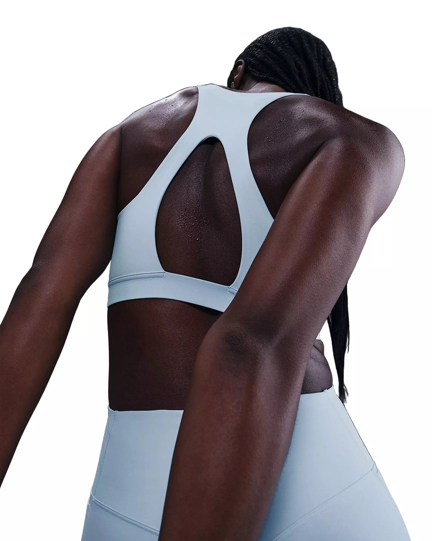 Nike Women's Universa Medium-Support Padded Sport Bra - Blue - BLUE