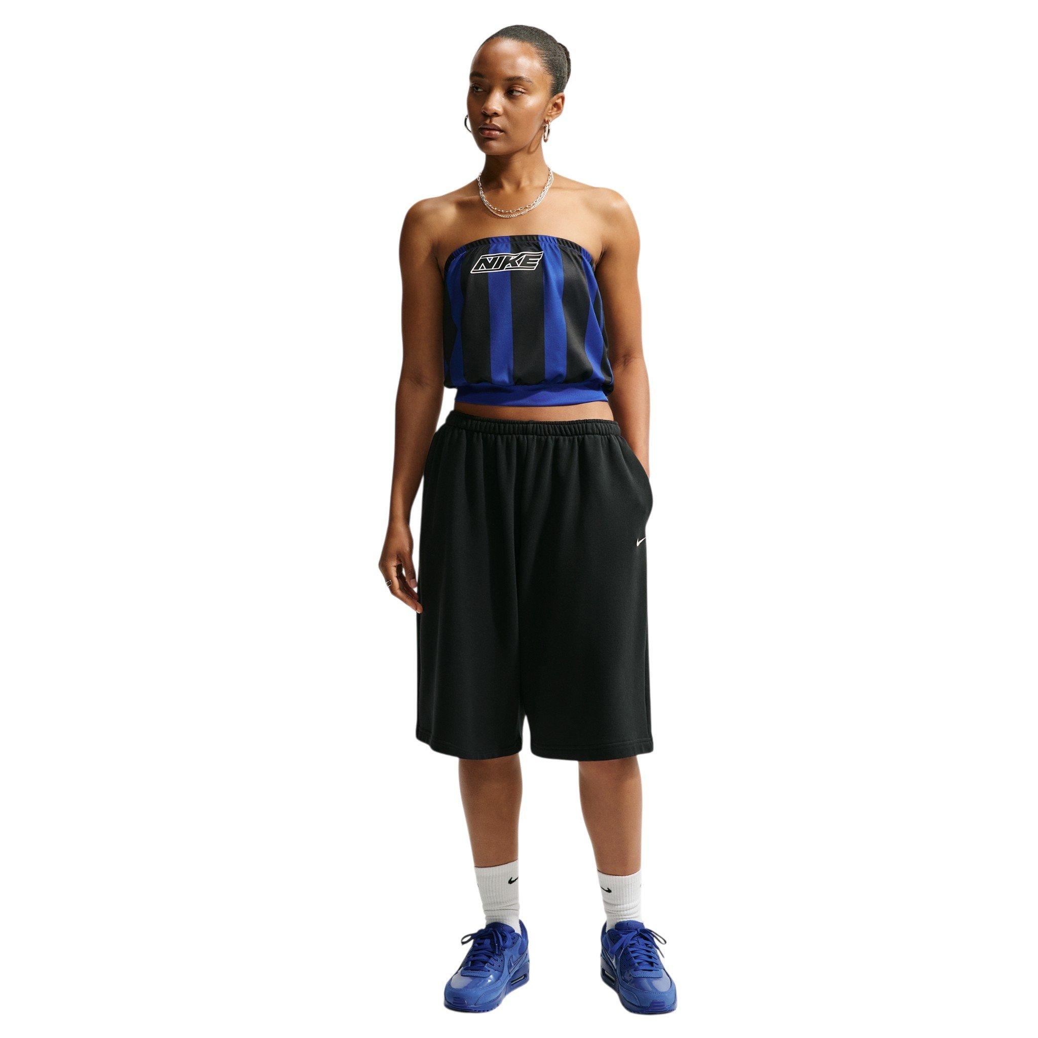 Nike Women's Sportswear Slim Striped Jersey Tube Top - Royal/Black - ROYAL/BLACK
