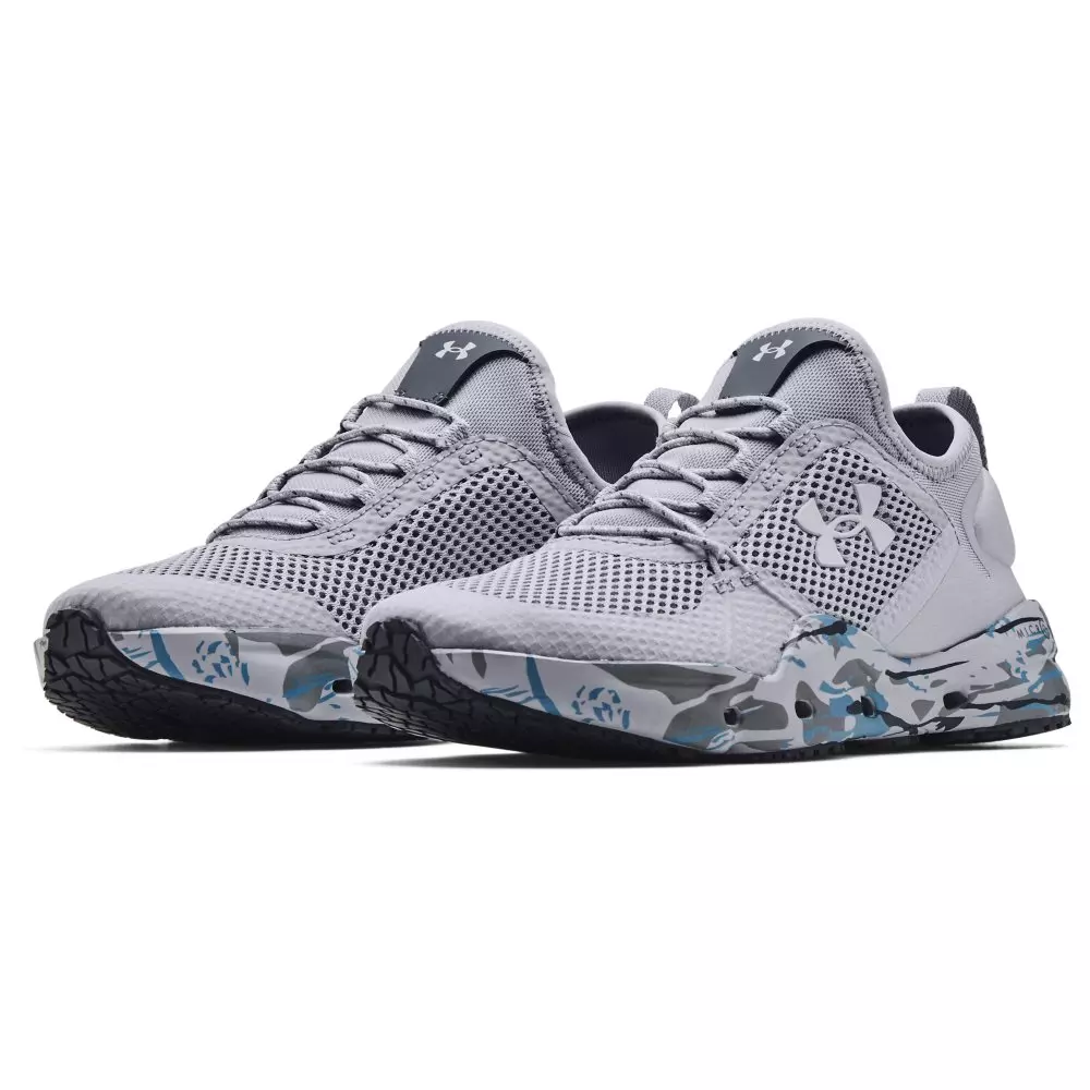 Under Armour Micro G Kilchis Camo "Mod Gray / Ridge Reaper Camo Hydro" Men's Fishing Shoe - GREY