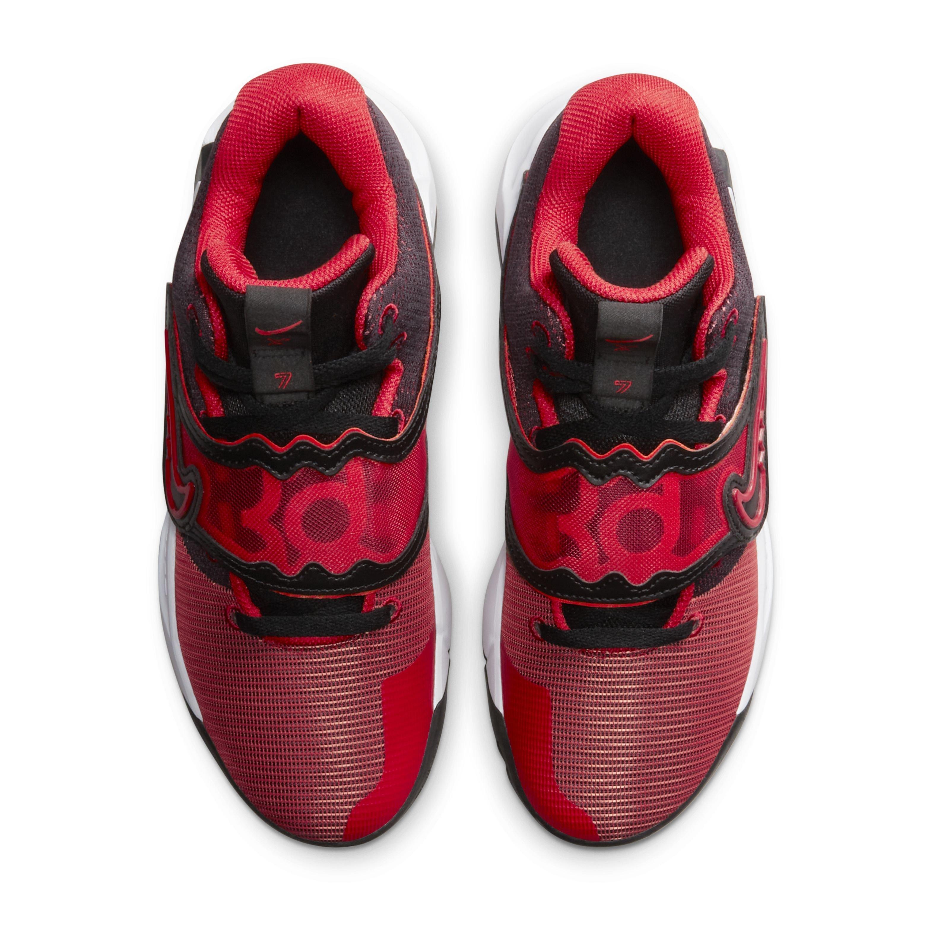 Nike KD Trey 5 X "Black/Bright Crimson/White/University Red" Men's Basketball Shoe - BLACK/CRIMSON/WHITE/RED Thumbnail View 4