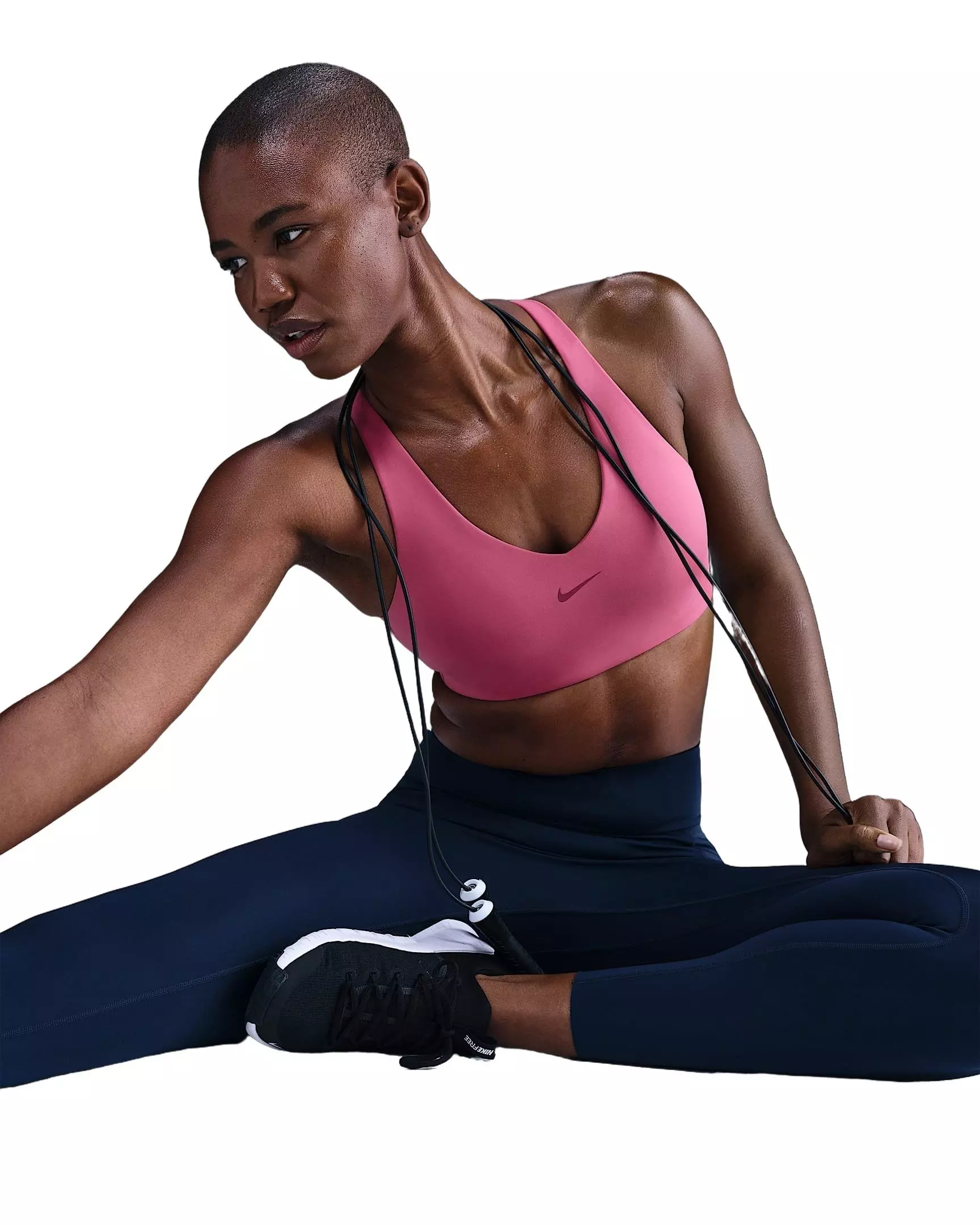 Nike Women's Universa Medium-Support Padded Sport Bra -Beet Purple - BEET PURPLE