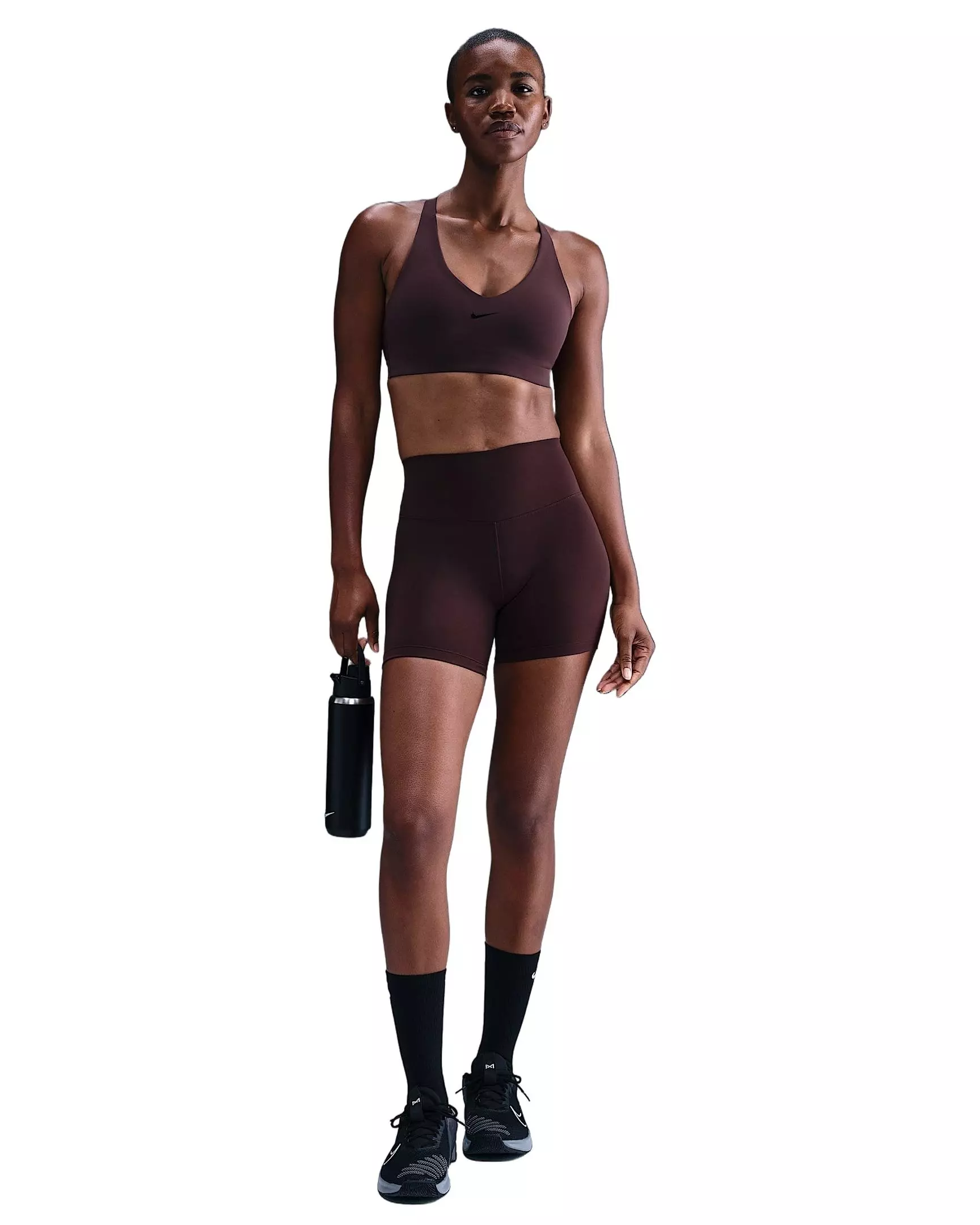 Nike Women's Universa Medium-Support Padded Sport Bra - Burgundy - BURGUNDY