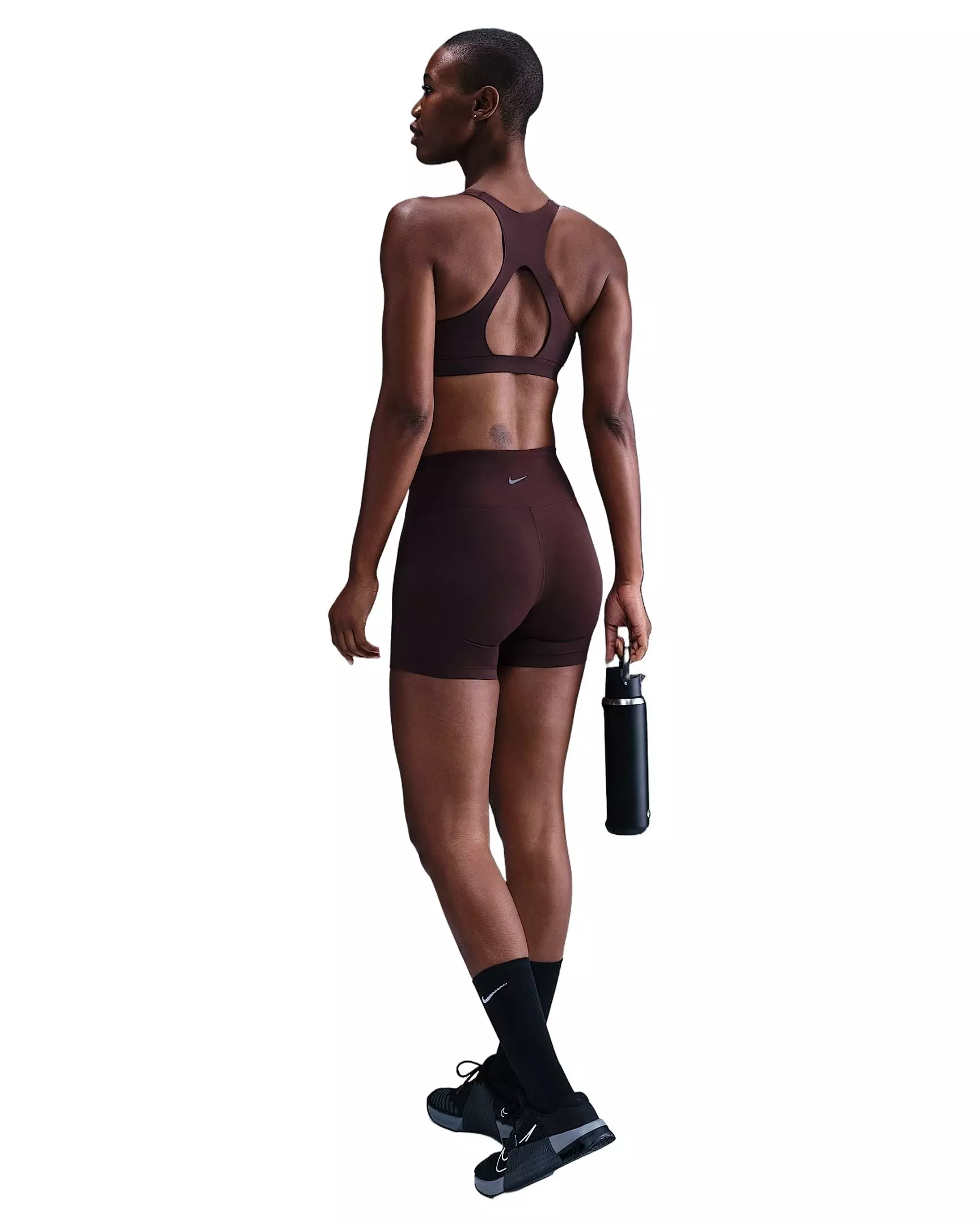 Nike Women's Universa Medium-Support Padded Sport Bra - Burgundy - BURGUNDY