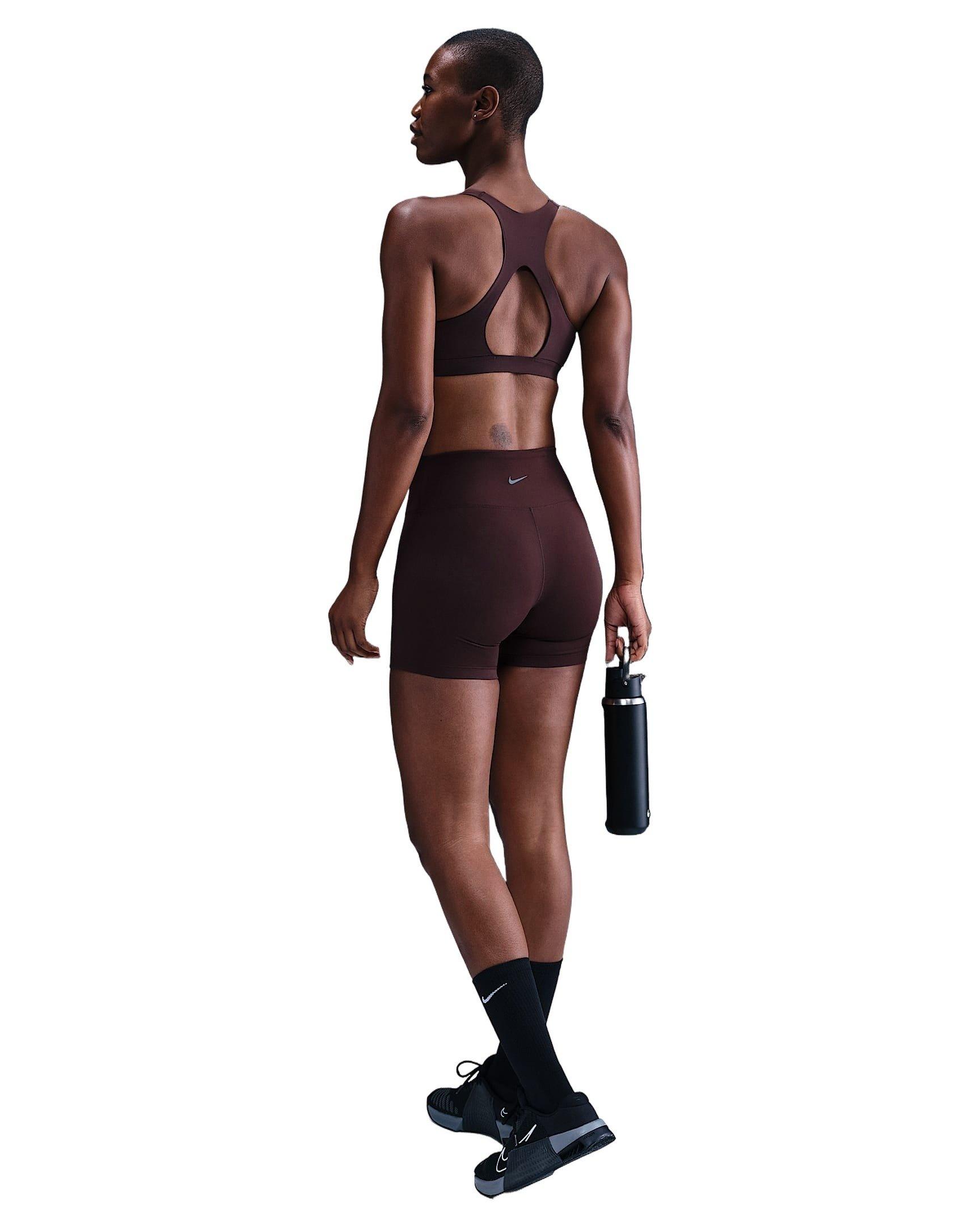 Nike Women's Universa Medium-Support Padded Sport Bra -Burgundy - BURGUNDY Thumbnail View 5