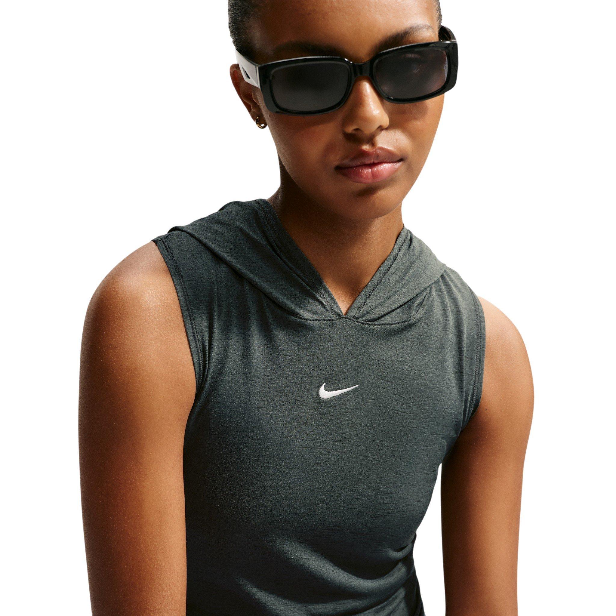 Nike Women's Sportswear Slim Hooded Tank Top - Green - GREEN Thumbnail View 5