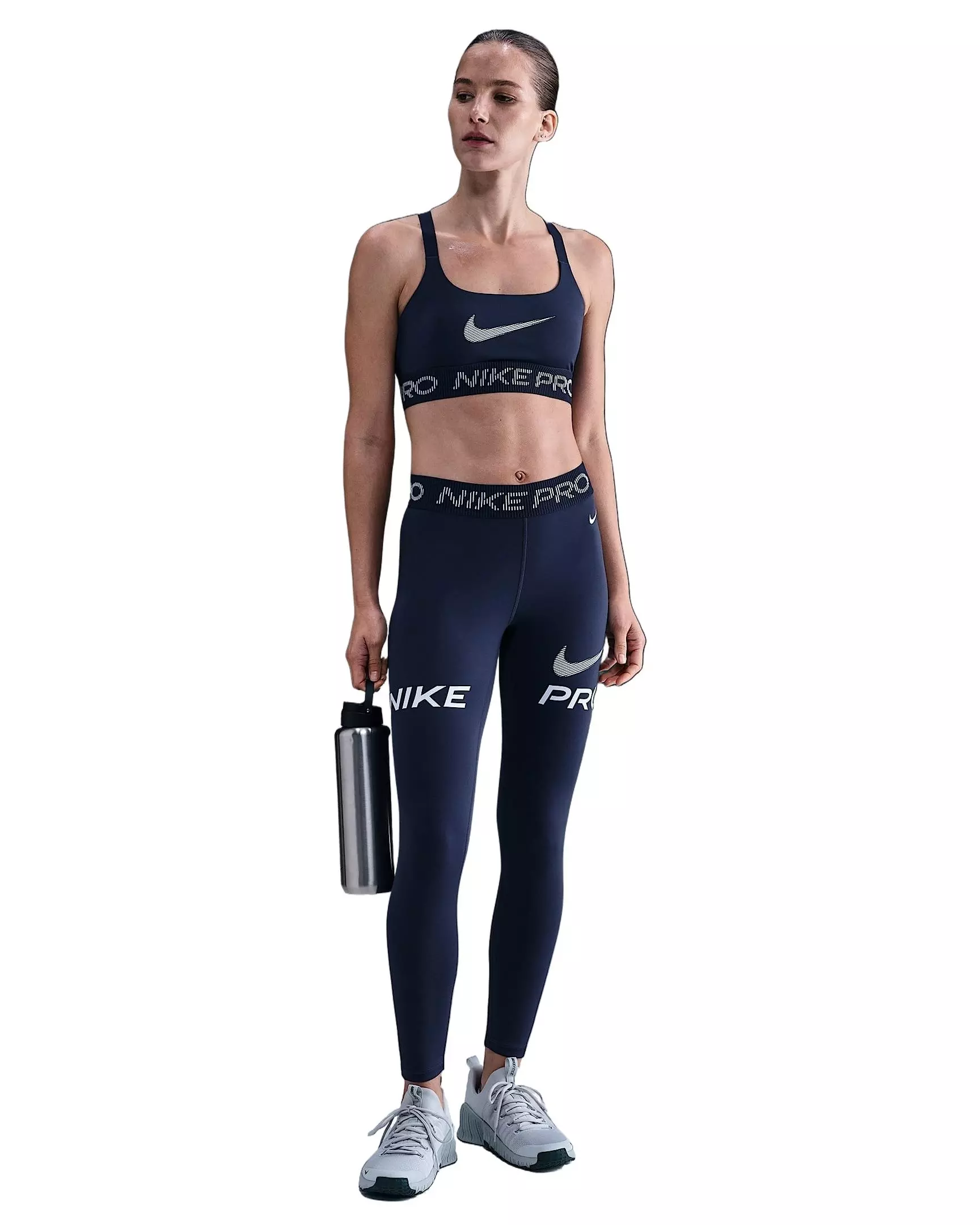 Nike Women's Pro Light-Support Non-Padded Sports Bra - Navy - NAVY