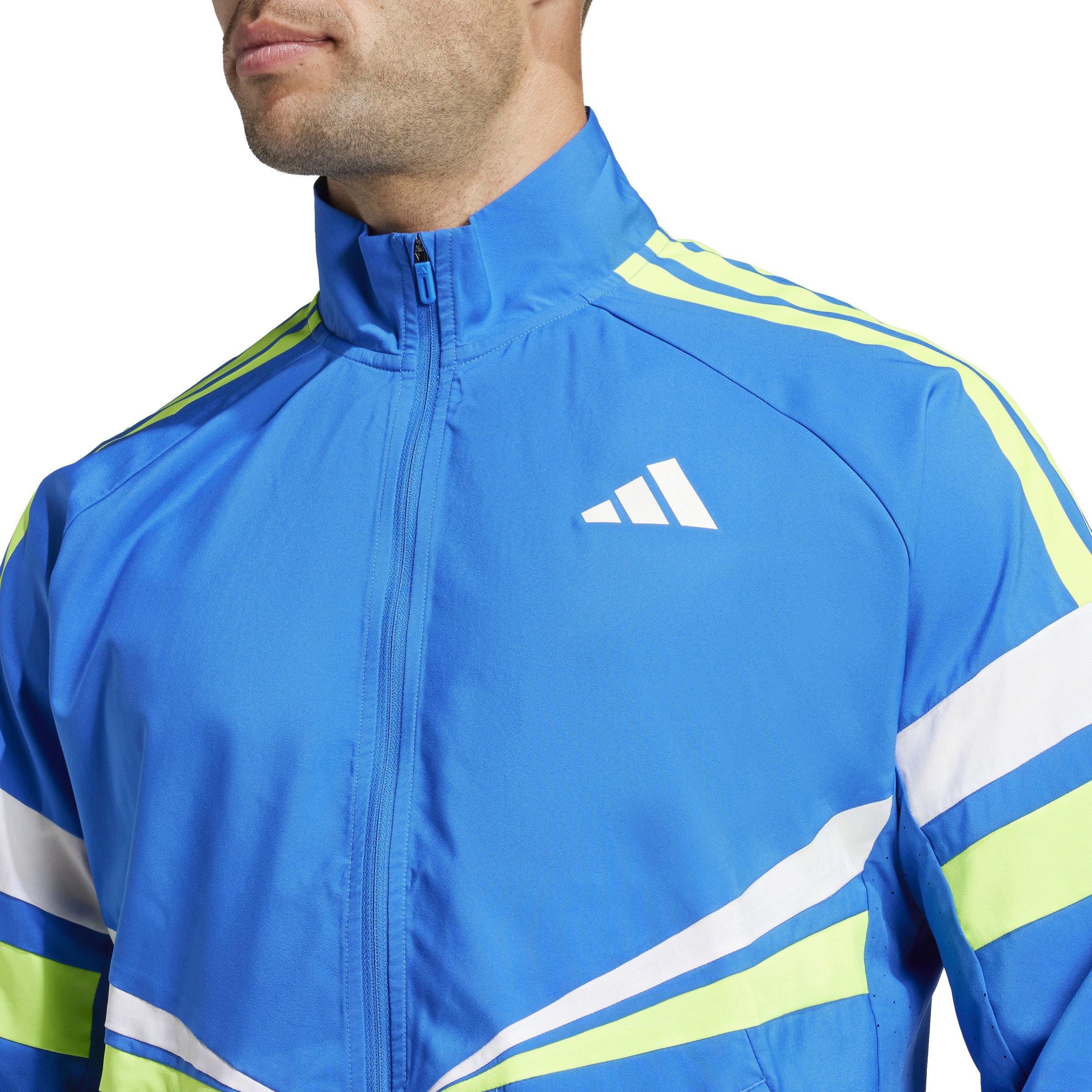 adidas Men's Adizero Retro Running Jacket -Blue - BLUE Thumbnail View 3