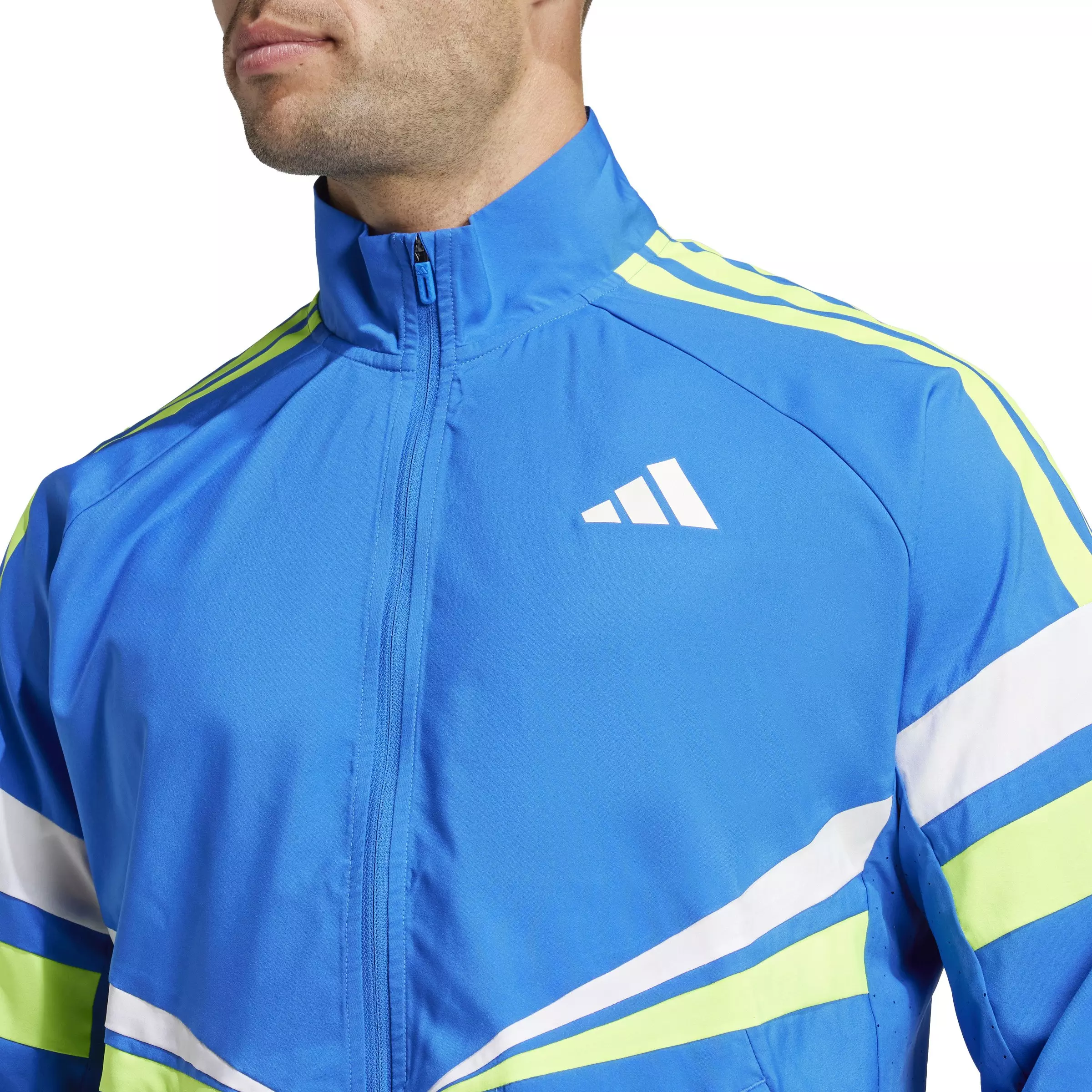 adidas Men's Adizero Retro Running Jacket -Blue - BLUE