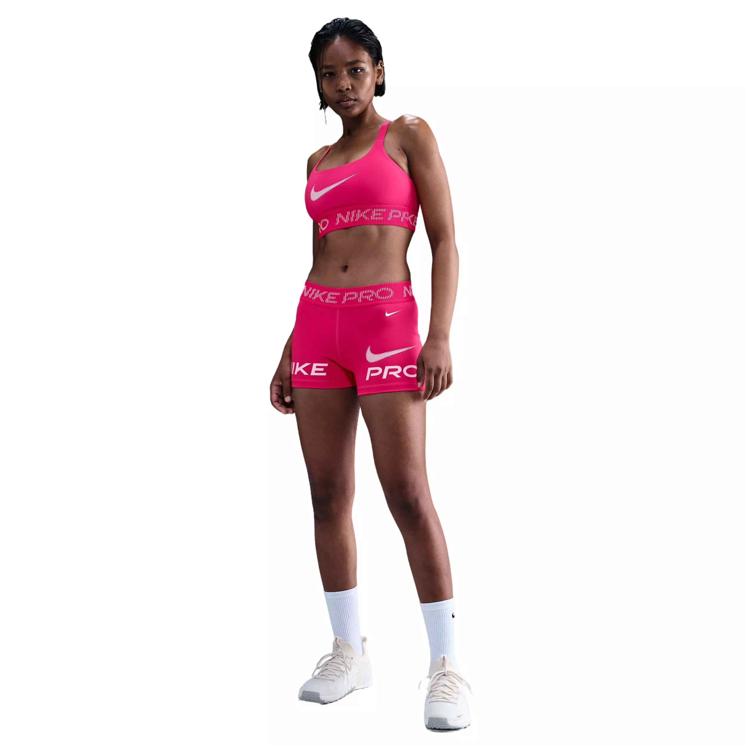 Nike Women's Pro Light-Support Non-Padded Sports Bra - Pink - PINK