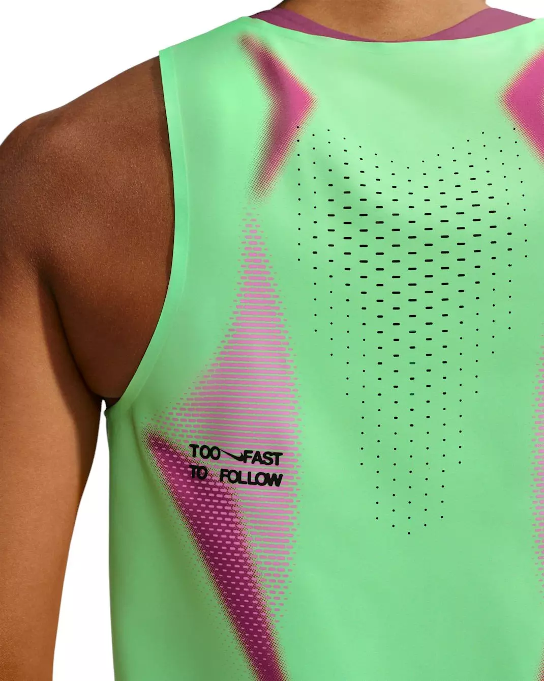 Nike Women's AeroSwift Dri-FIT ADV Cropped Running Tank Top - Green/Black - GREEN/BLACK