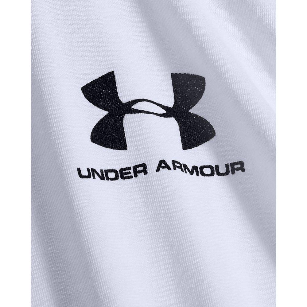 Under Armour Men's UA Sportstyle Left Chest Long Sleeve T-Shirt - WHITE/BLACK Thumbnail View 4