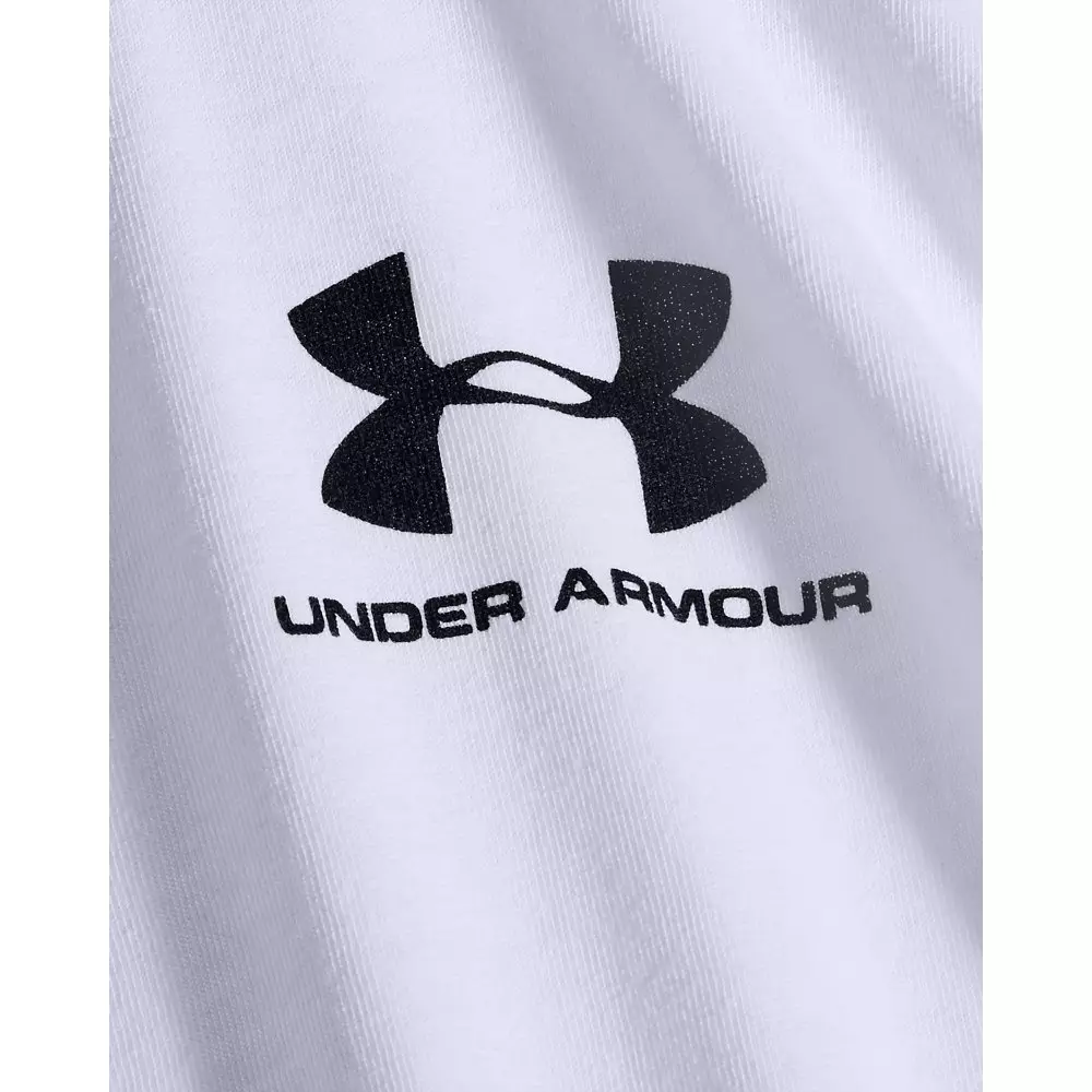 Under Armour Men's UA Sportstyle Left Chest Long Sleeve T-Shirt - WHITE/BLACK