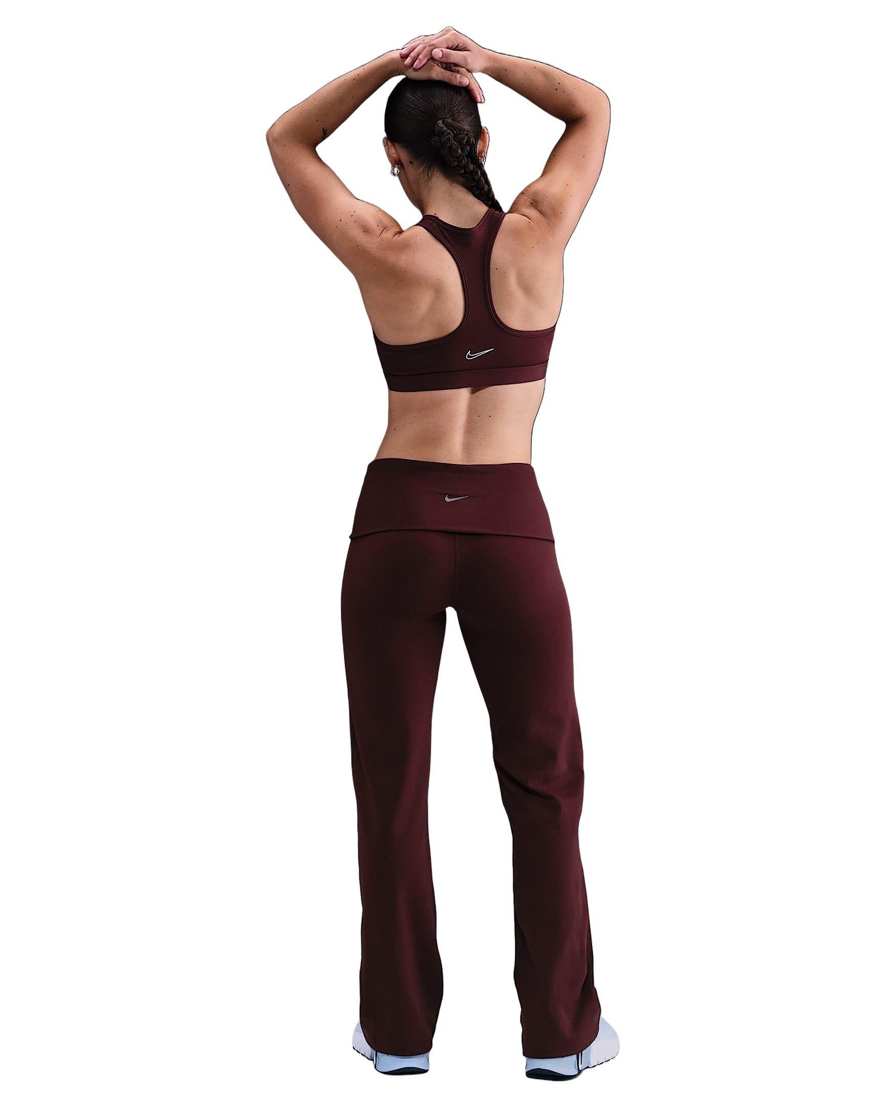 Nike Women's Swoosh Medium Support Padded Sports Bra - Red/White - RED/WHITE Thumbnail View 5