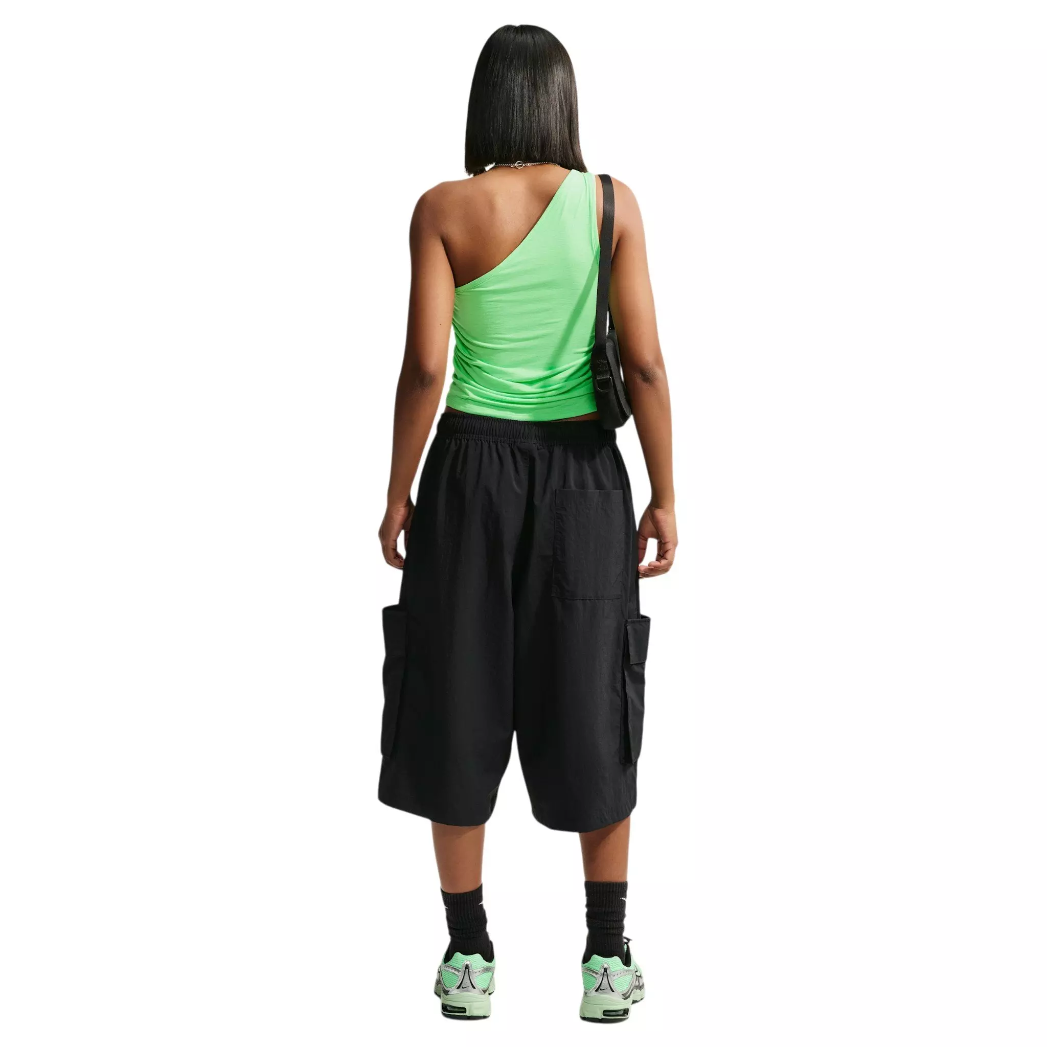 Nike Women's Sportswear Tight One-Shoulder Tank Top - Green - GREEN