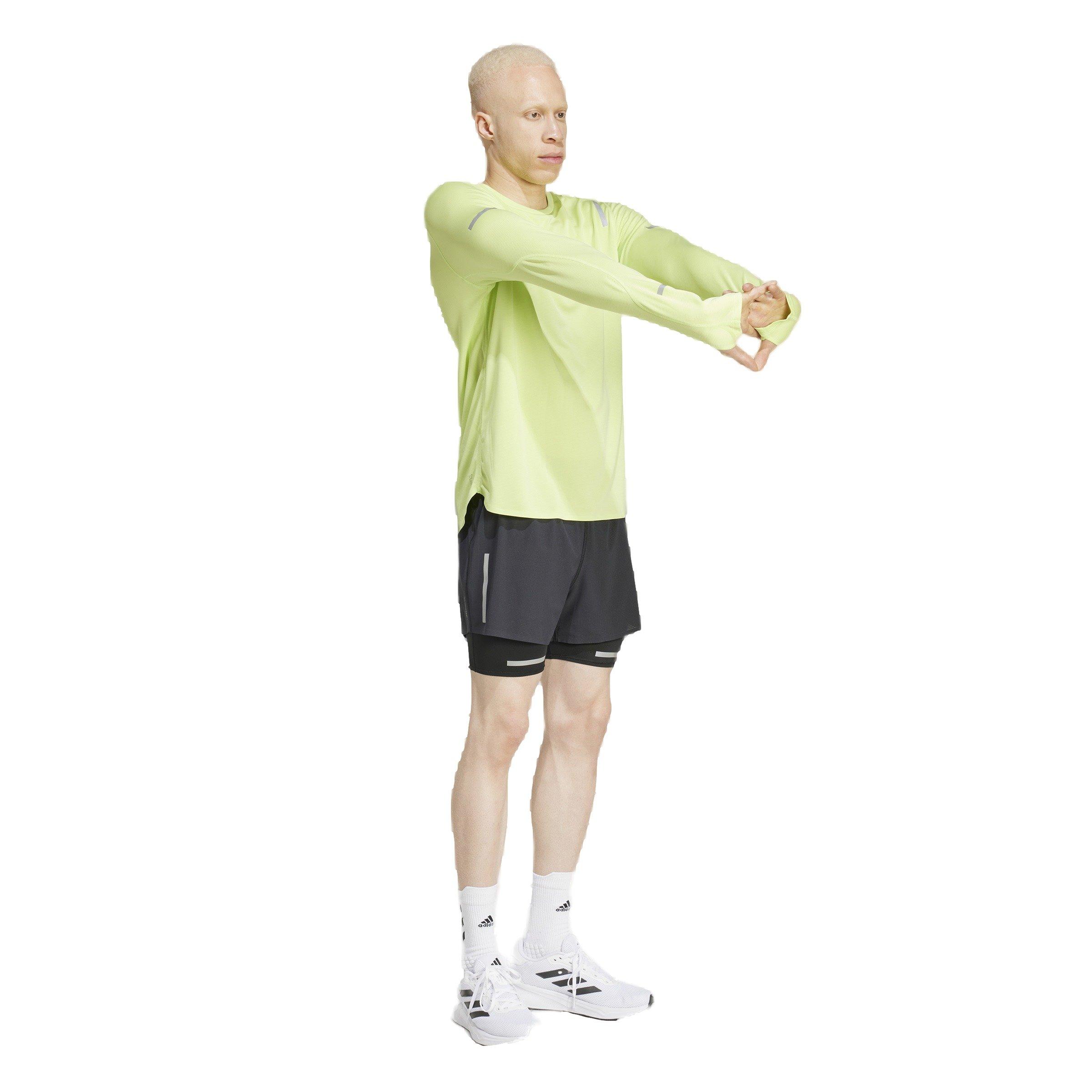 adidas Men's Ultimate Running Reflective 2-in-1 Shorts -Black - BLACK Thumbnail View 5