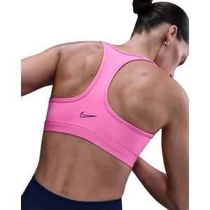 Nike Women's Swoosh Medium Support Padded Sports Bra - Pink/Black