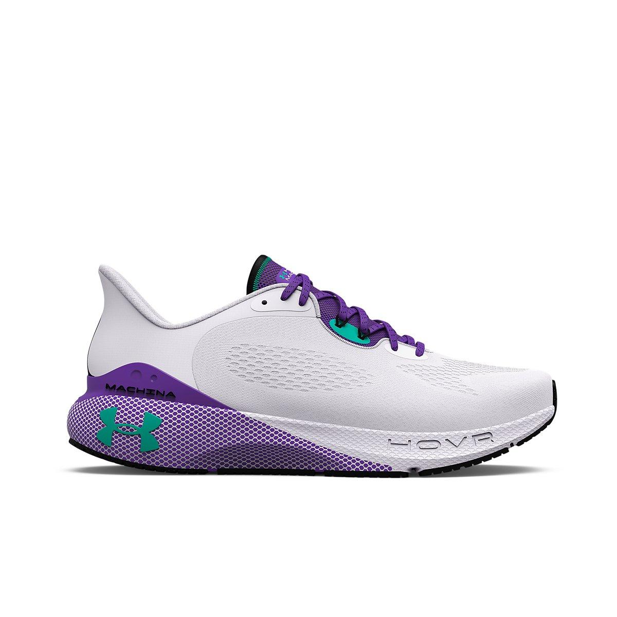 Under Armour HOVR Machina 3 Men's Running Shoe - WHITE/PURPLE Thumbnail View 1