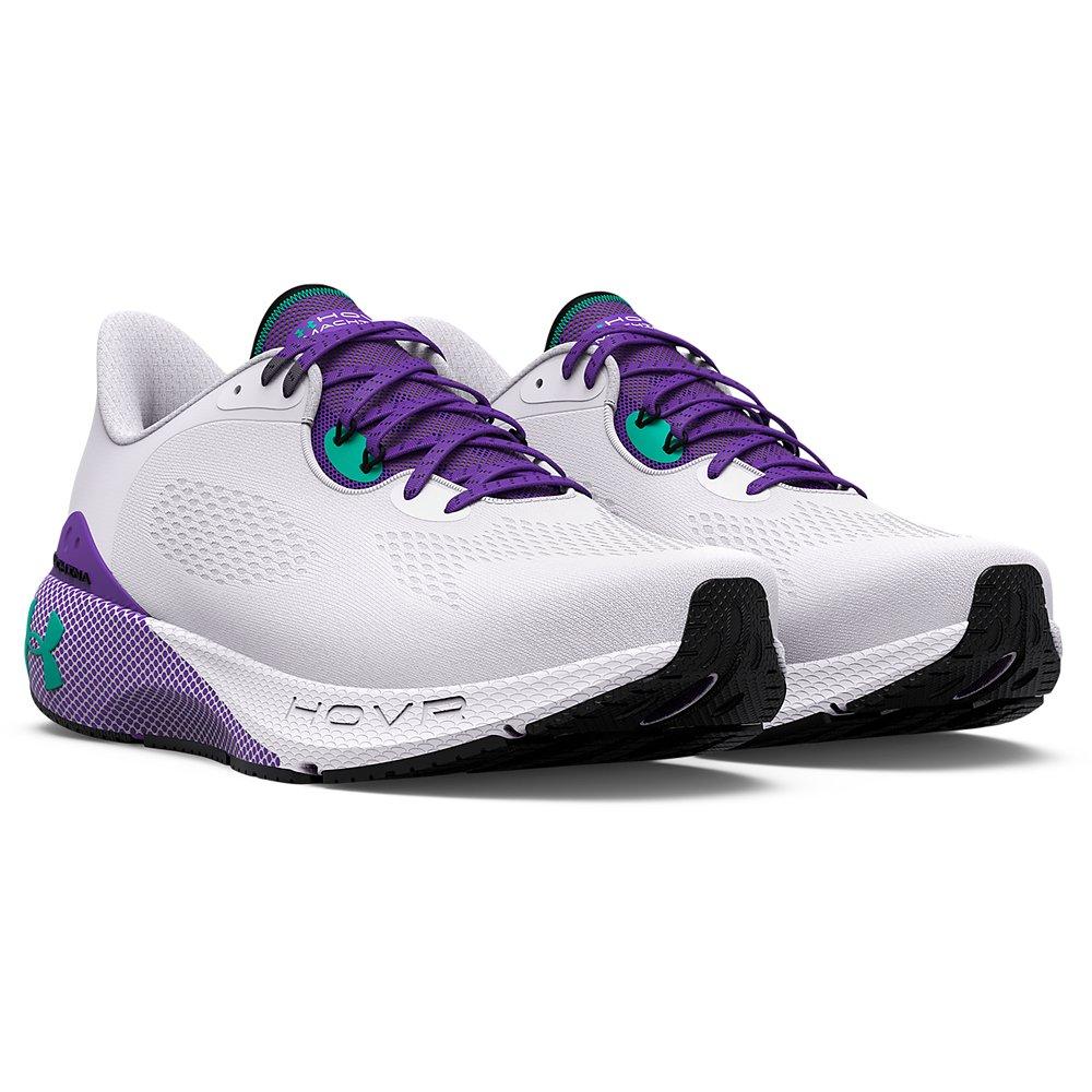 Under Armour HOVR Machina 3 Men's Running Shoe - WHITE/PURPLE Thumbnail View 3