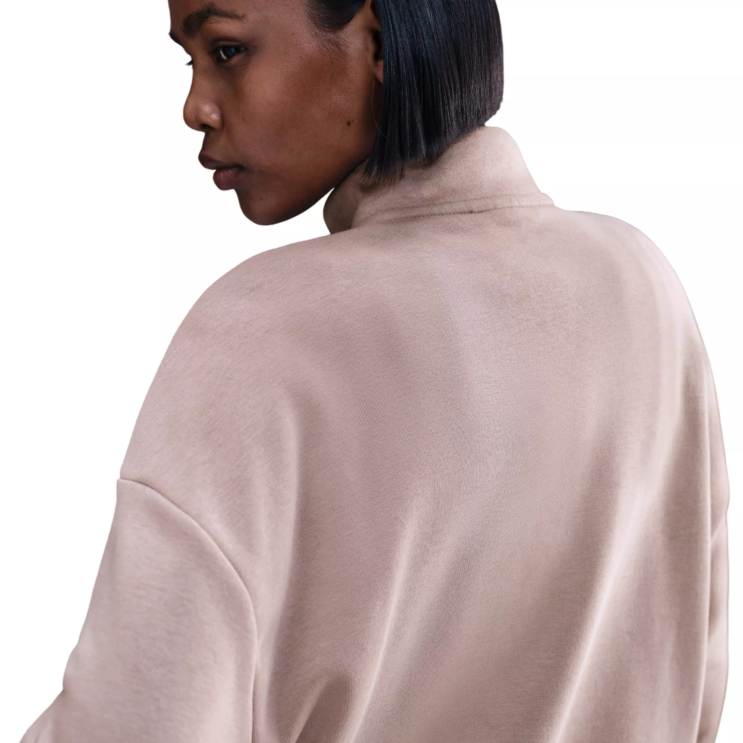 Nike Women's Sportswear Club Fleece Loose Track Jacket - Brown - BROWN