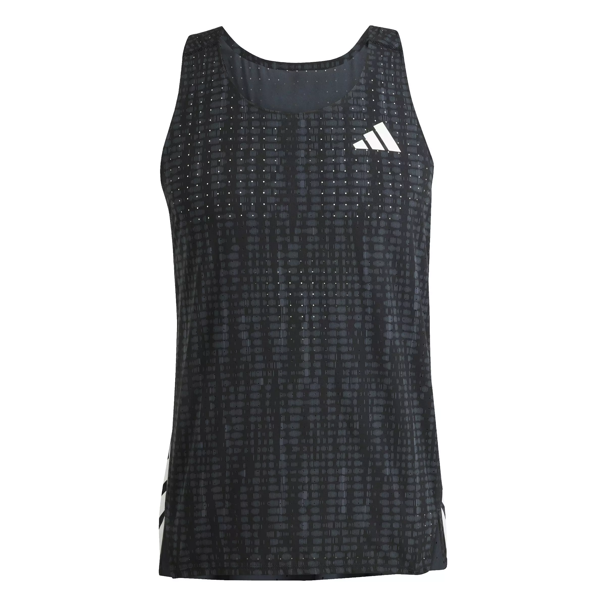 adidas Men's adiZero Running Tank Top - Black - GREY