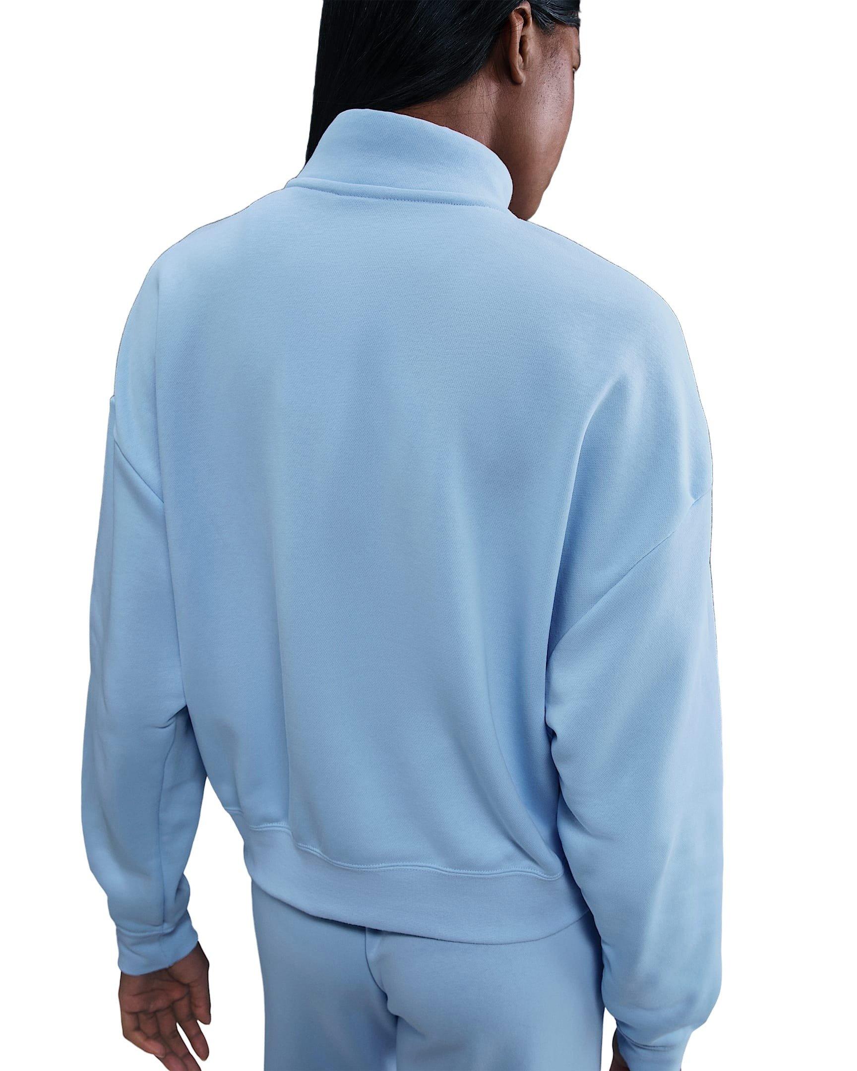 Nike Women's Sportswear Club Fleece Loose Track Jacket - Blue - BLUE Thumbnail View 2