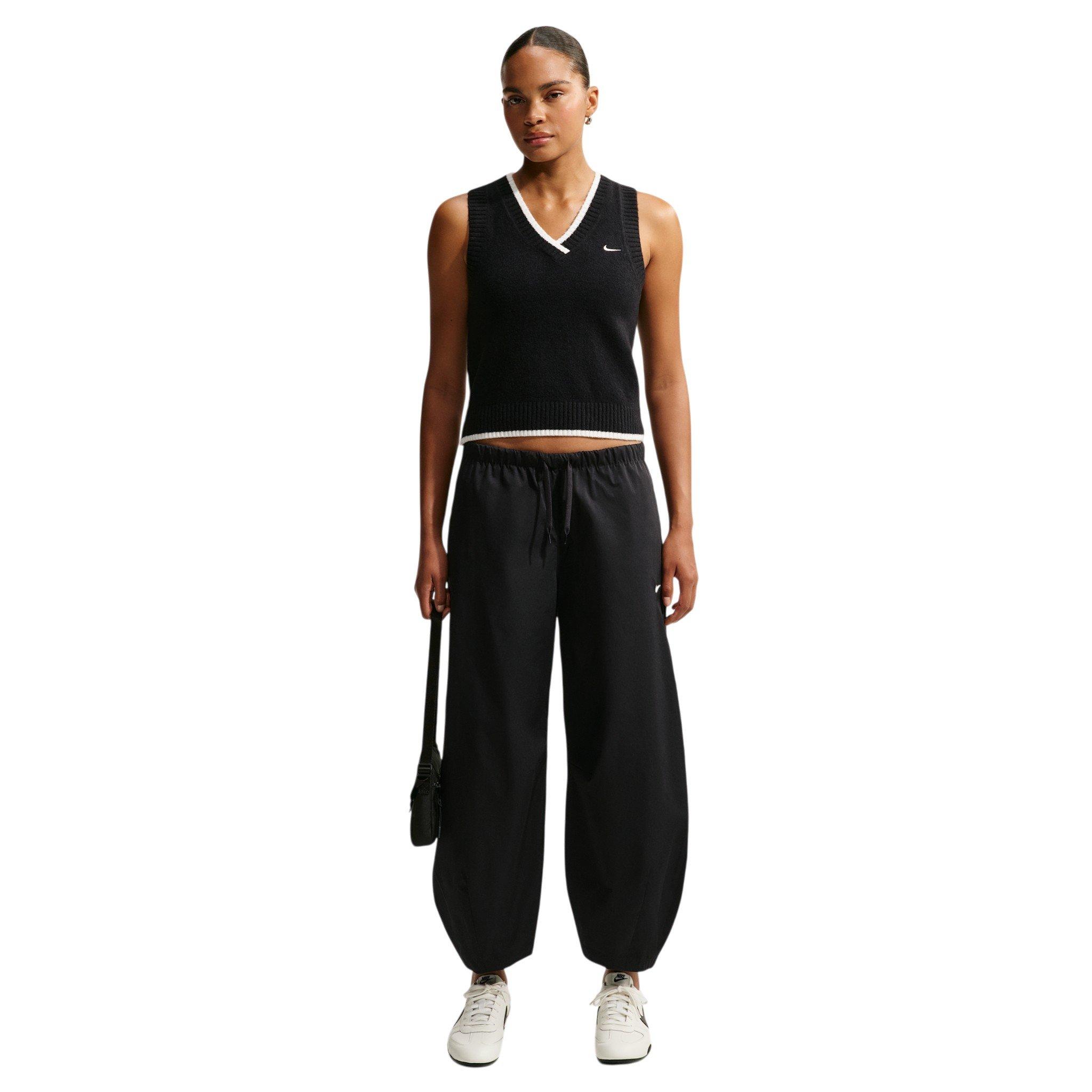 Nike Women's Sportswear Chill Knit Loose Sleeveless Vest - Black/White - BLACK/WHITE