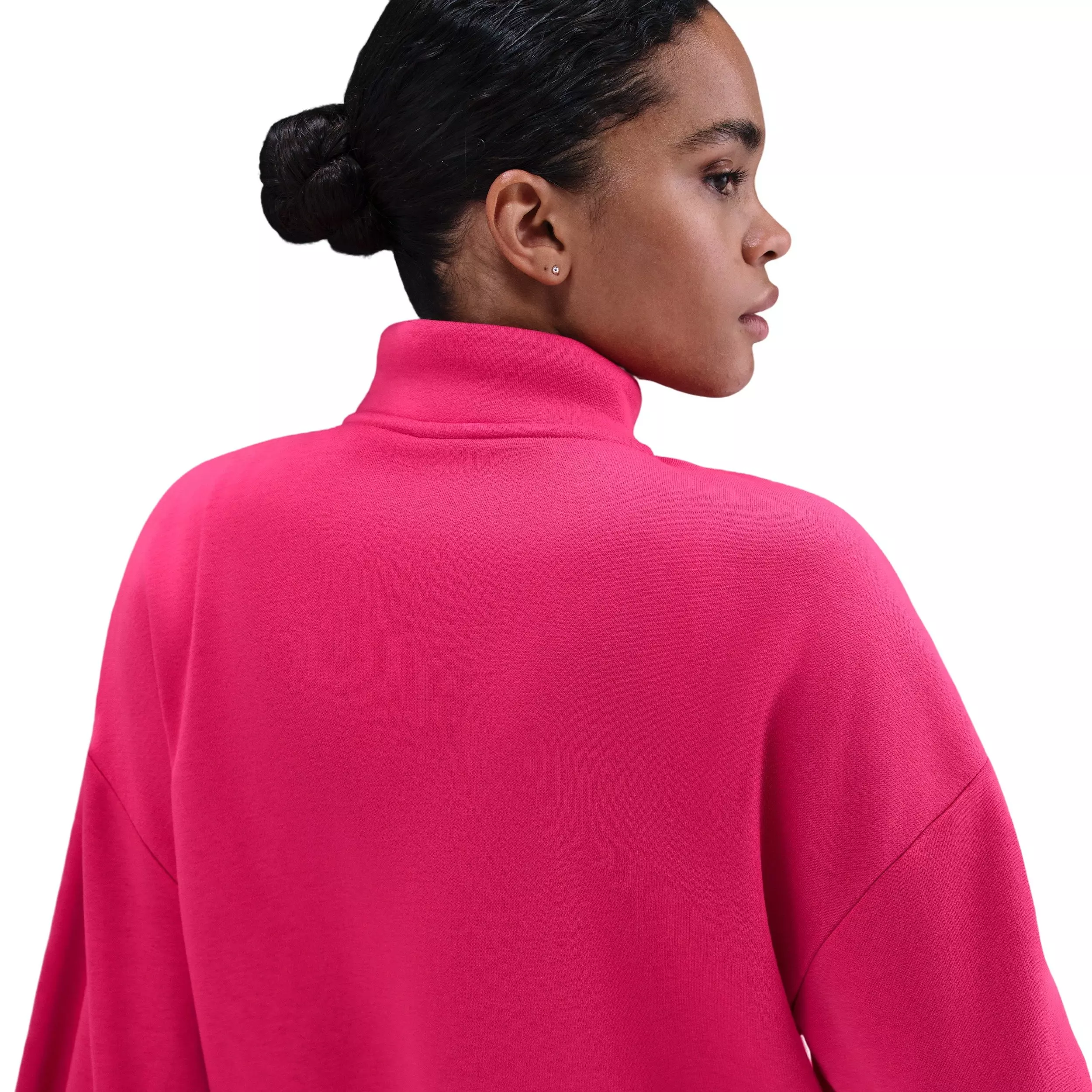 Nike Women's Sportswear Club Fleece Loose Track Jacket - Pink - PINK