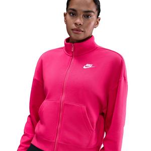 Nike Women's Sportswear Club Fleece Loose Track Jacket - Pink