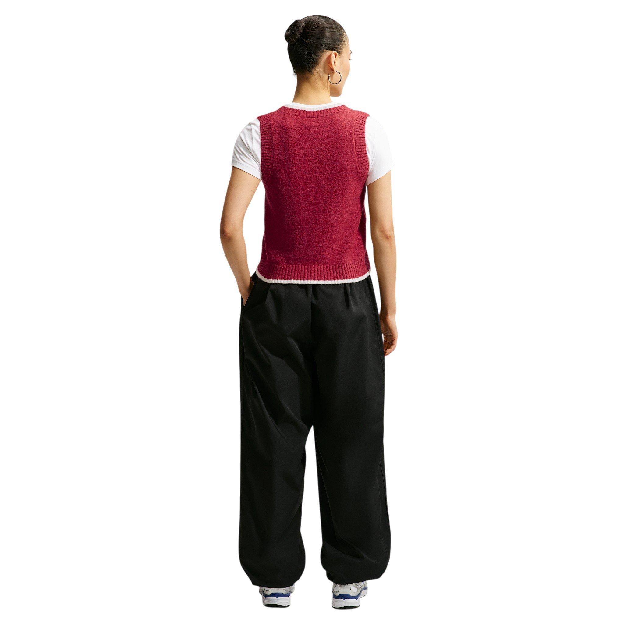 Nike Women's Sportswear Chill Knit Loose Sleeveless Vest - Red/White - RED/WHITE