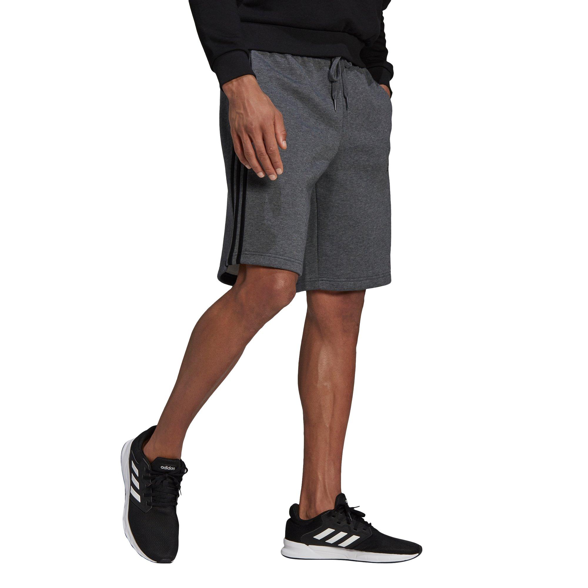 adidas Essentials Fleece 3-Stripes Shorts - Grey | Men's Lifestyle | adidas  US