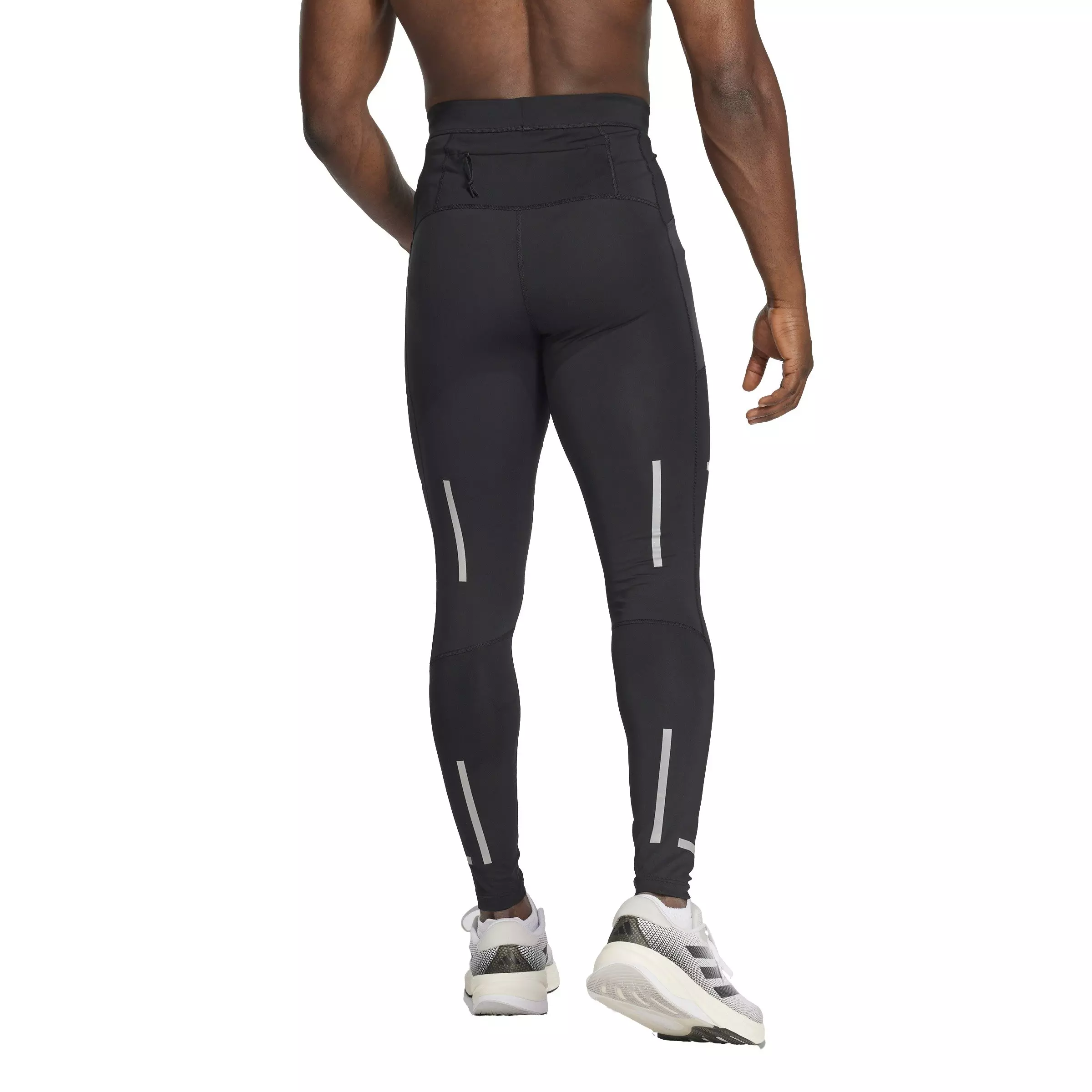 adidas Men's Ultimate High Visibility Running Leggings -Black - BLACK