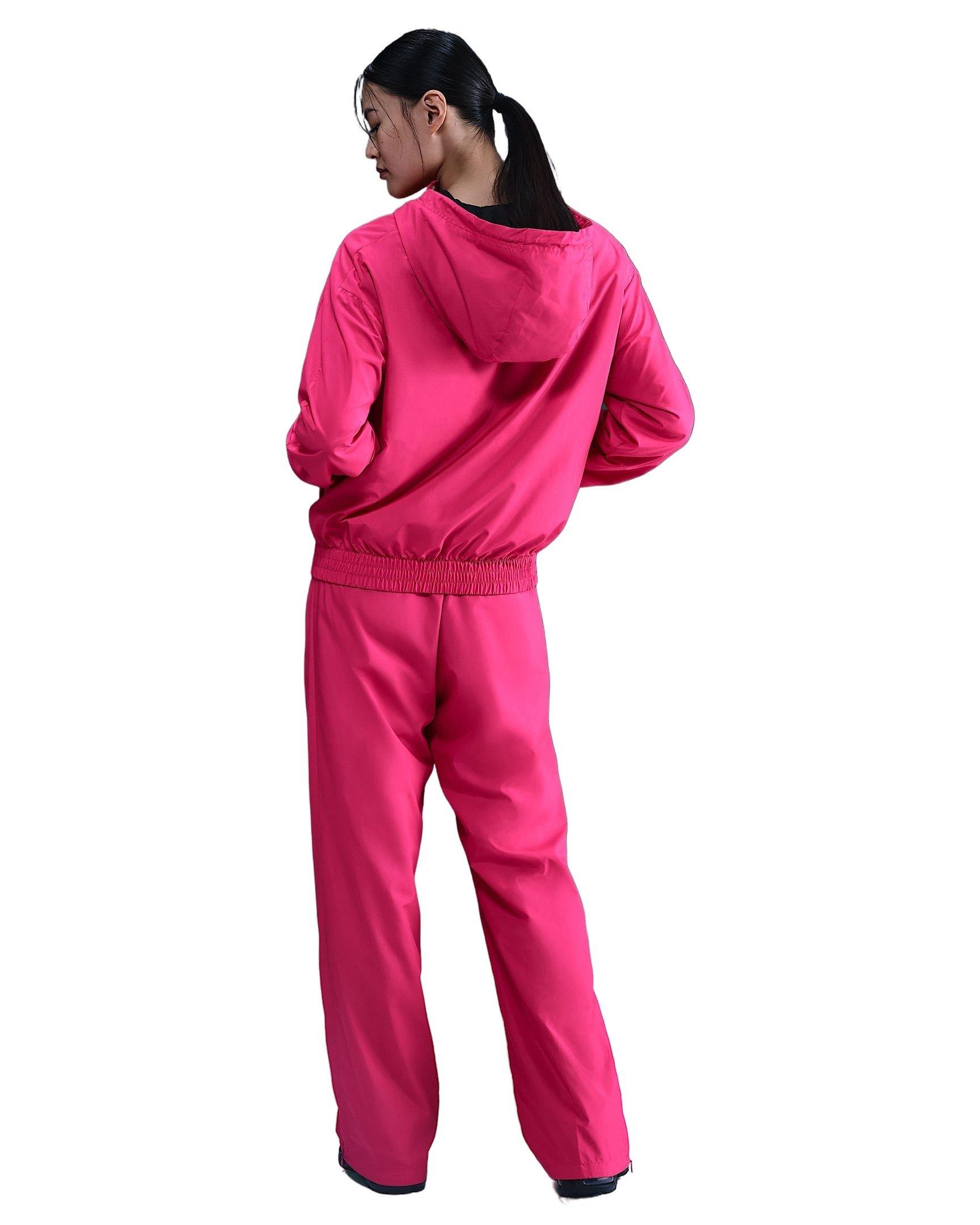 Nike Women's Sportswear Classic Wovens Loose UV Hooded Jacket - Pink - PINK Thumbnail View 5