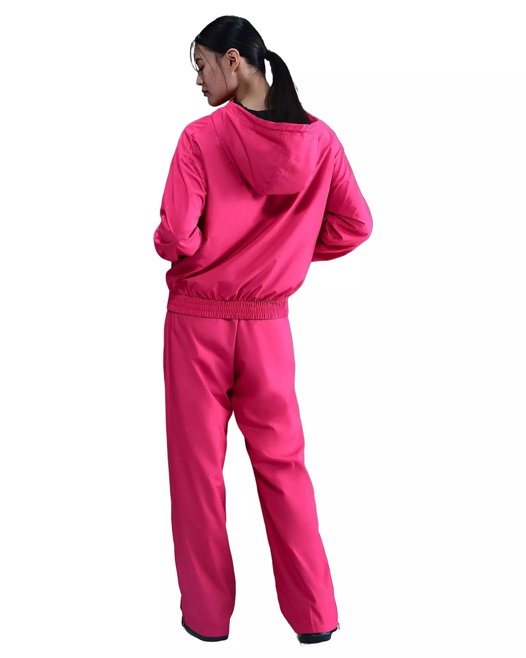 Nike Women's Sportswear Classic Wovens Loose UV Hooded Jacket - Pink - PINK