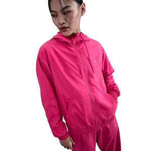 Nike Women's Sportswear Classic Wovens Loose UV Hooded Jacket - Pink