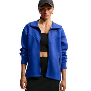 Nike Women's Sportswear Tech Fleece Windrunner Full-Zip Hooded Jacket - Royal/Black - ROYAL/BLACK