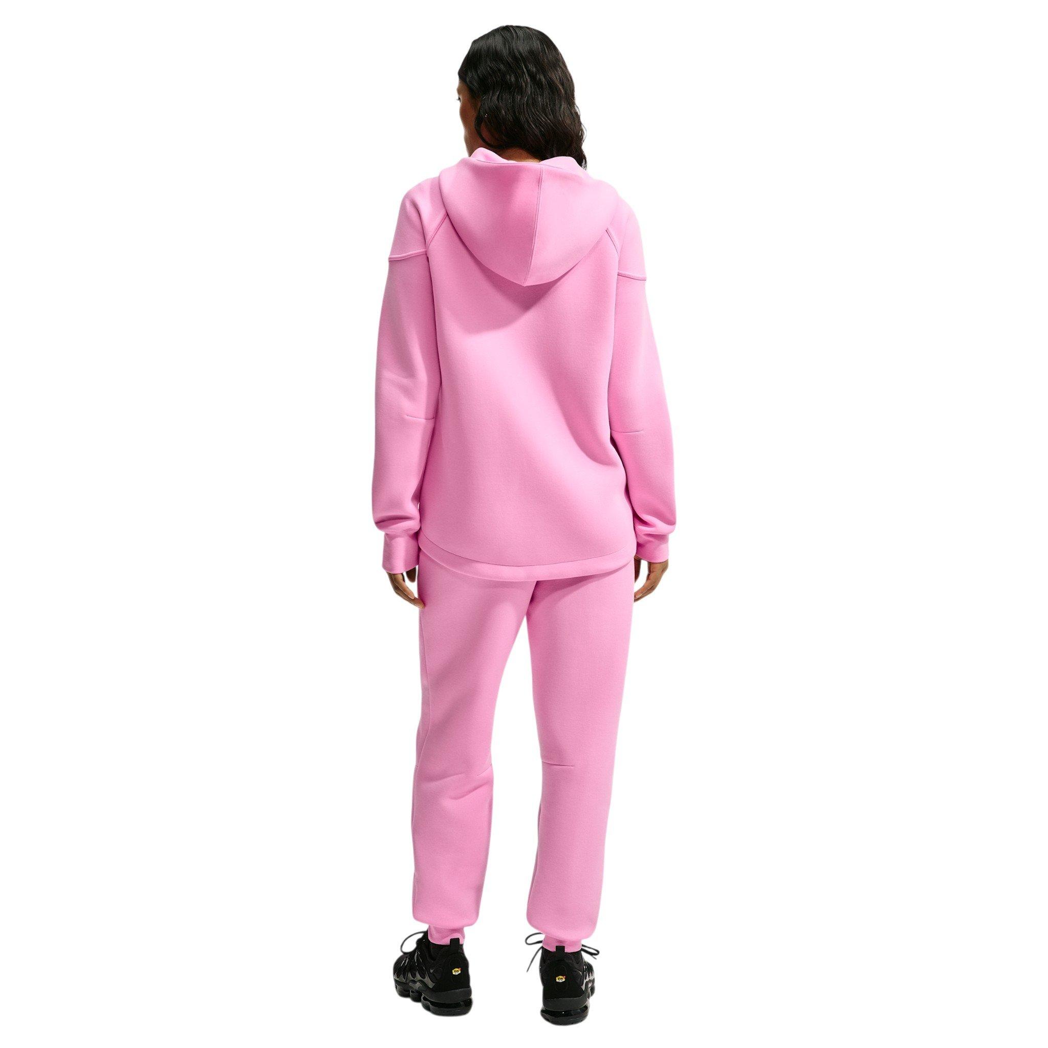 Nike Women's Sportswear Tech Fleece Windrunner Full-Zip Hooded Jacket - Pink/Black - PINK/BLACK