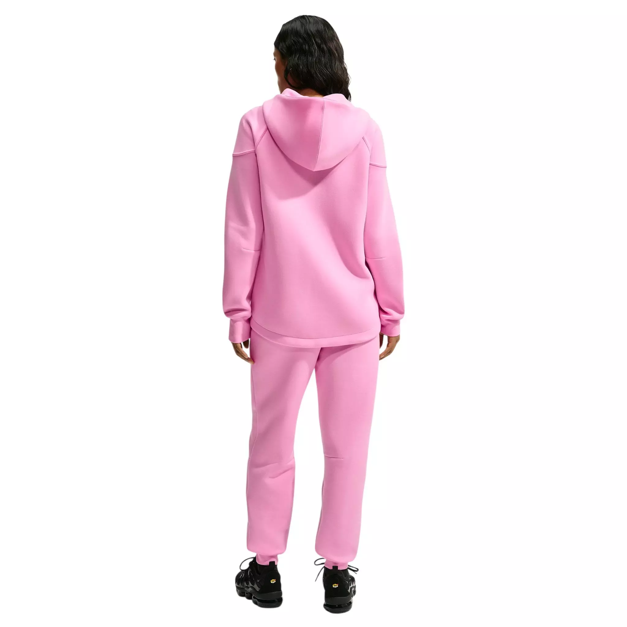 Nike Women's Sportswear Tech Fleece Windrunner Full-Zip Hooded Jacket - Pink/Black - PINK/BLACK