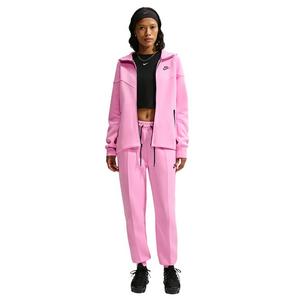 Nike Women's Sportswear Tech Fleece Windrunner Full-Zip Hooded Jacket - Pink/Black - PINK/BLACK