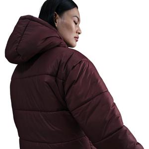 Nike Women's Sportswear Classic Puffer Therma-FIT Loose Hooded Jacket - Burgundy